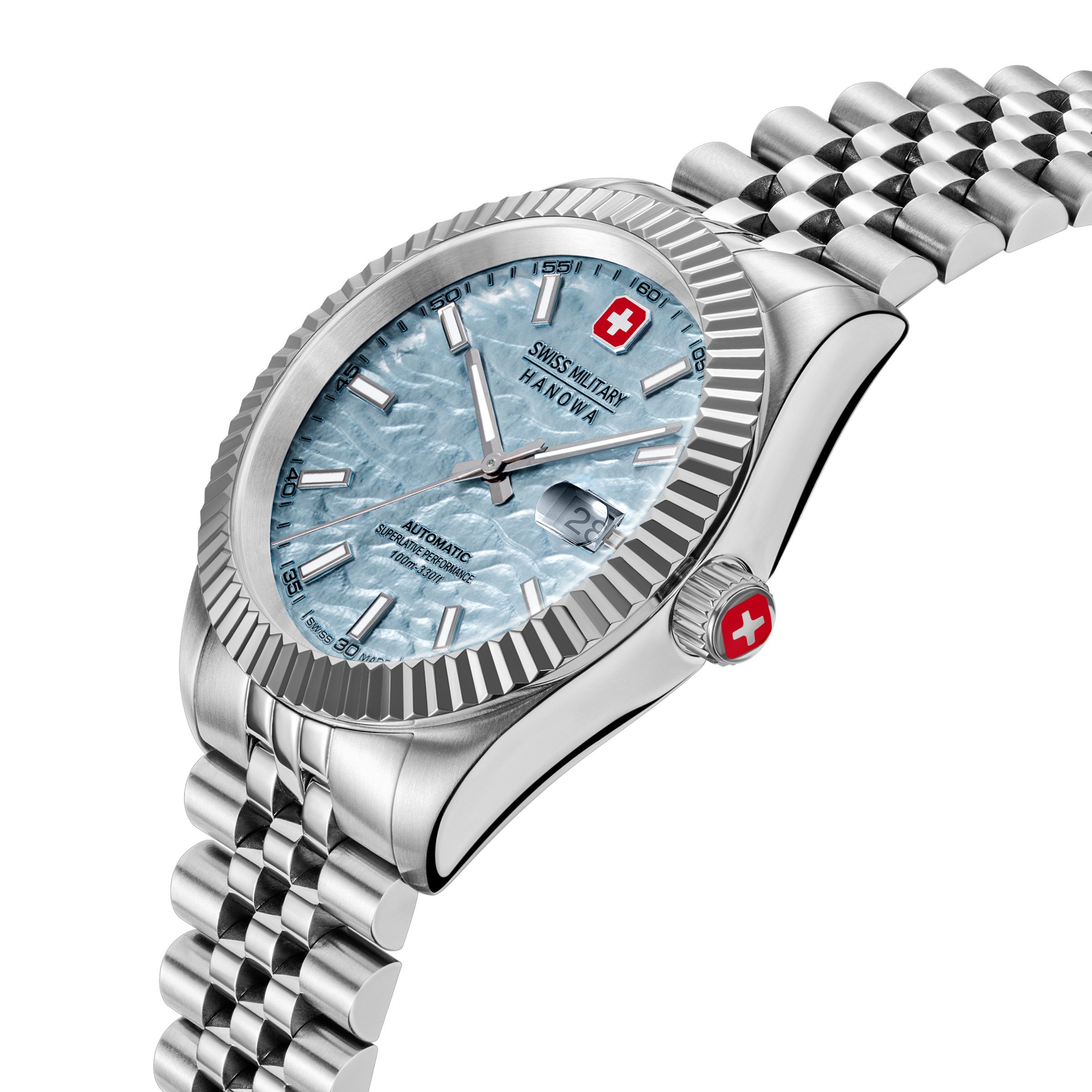 Swiss Military Hanowa Automatikuhr Master Diligenter SMWGL0005405, Armbanduhr, Herrenuhr, Swiss Made, Mechanische Uhr, Edelstahlarmband