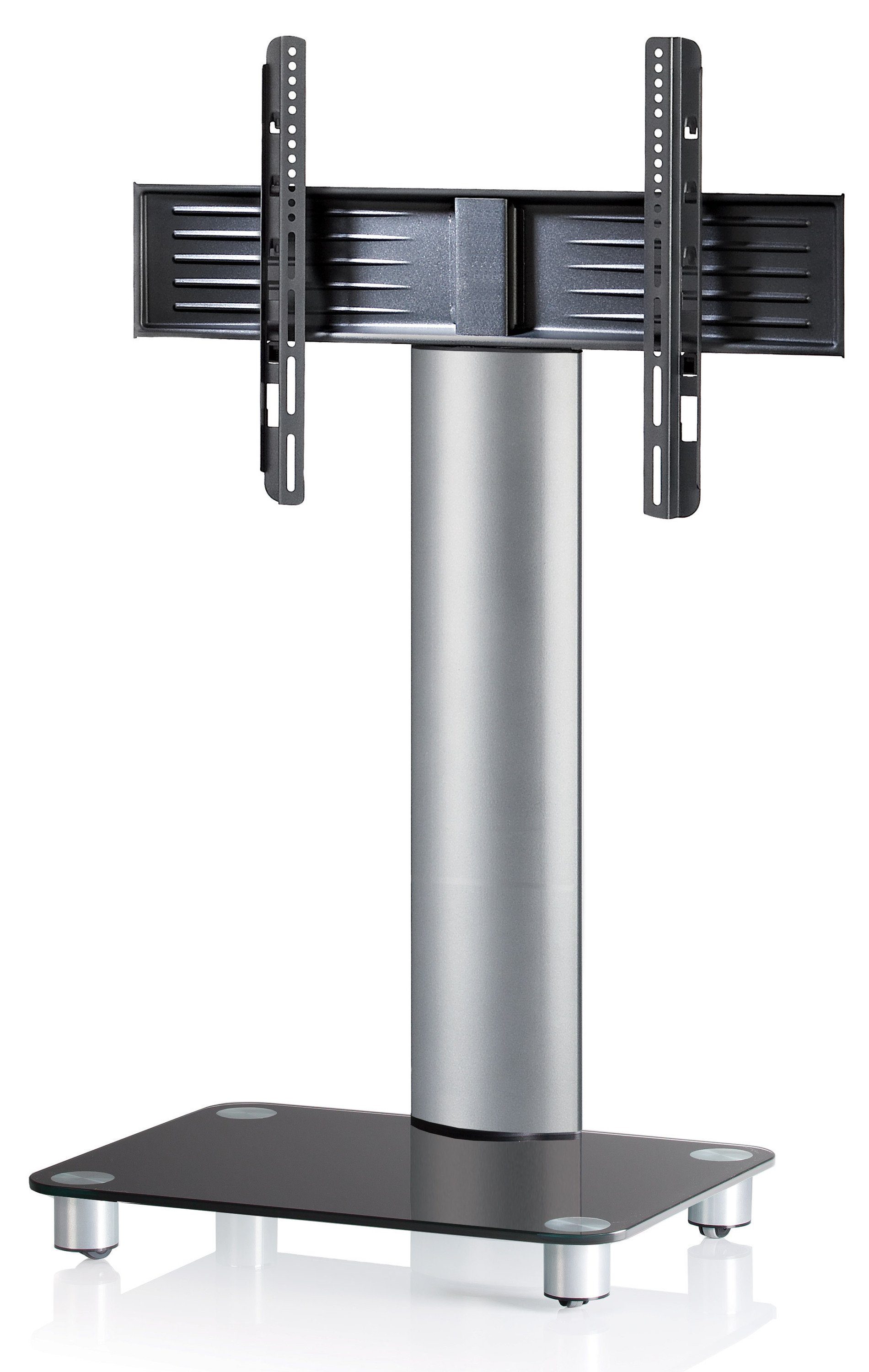 VCM TV-Ständer Tosal B. 60 x T. 44 x H. 100 cm, (1, Schwarzglas, schwenkbar, für Wohnzimmer oder Büro) – Bild 3 von 5
