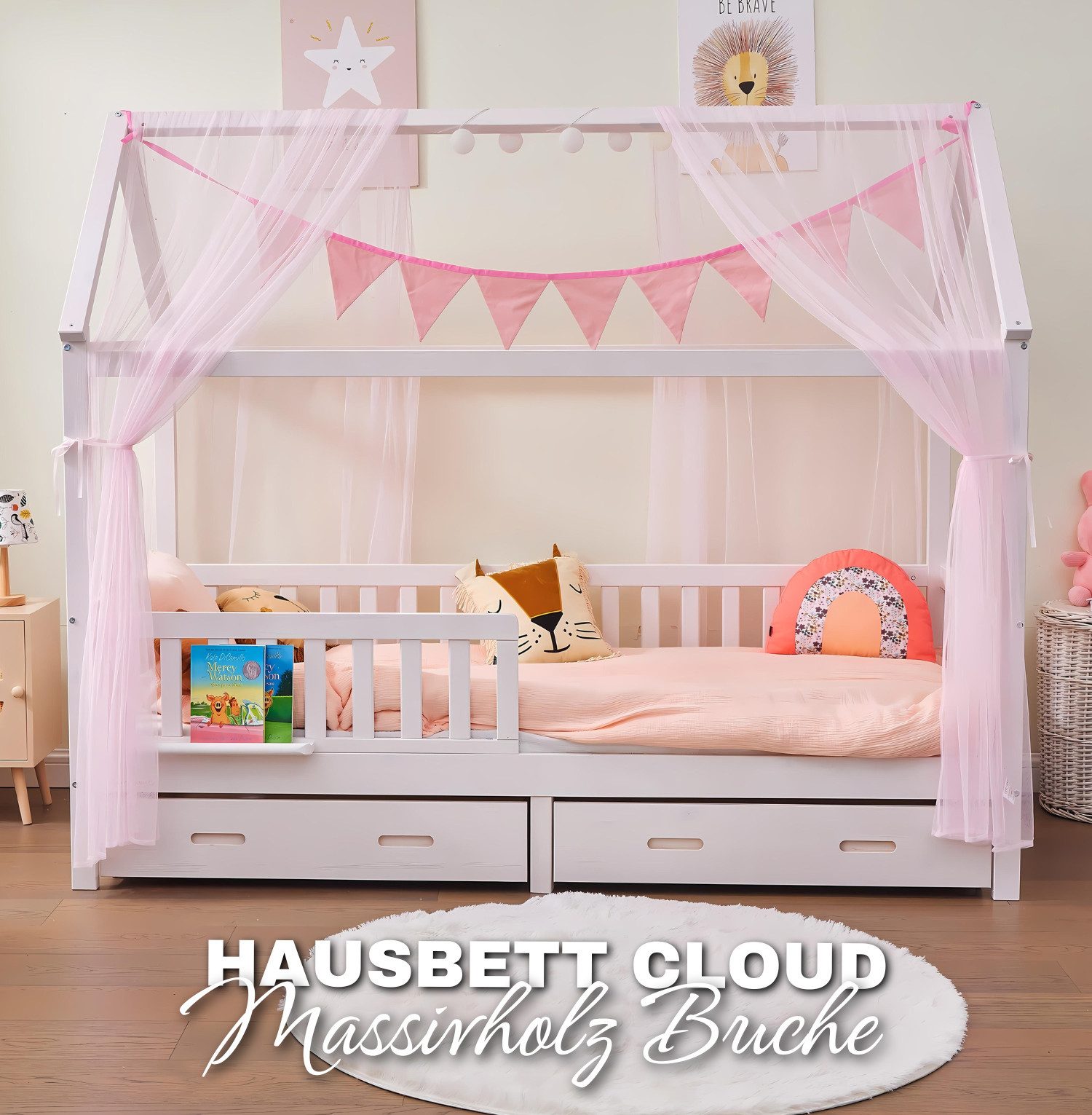 Alavya Home® Hausbett CLOUD aus Buche FSC® 100% zertifiziert KOMPLETT SET m günstig online kaufen