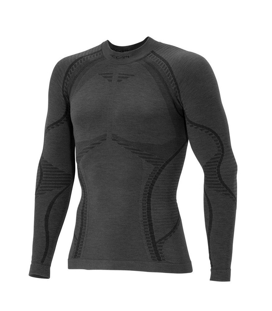 Langarmshirt Ergowool Long Sleeve Shirt (Merinowolle, warm) Unterwäsche dunkelgrau