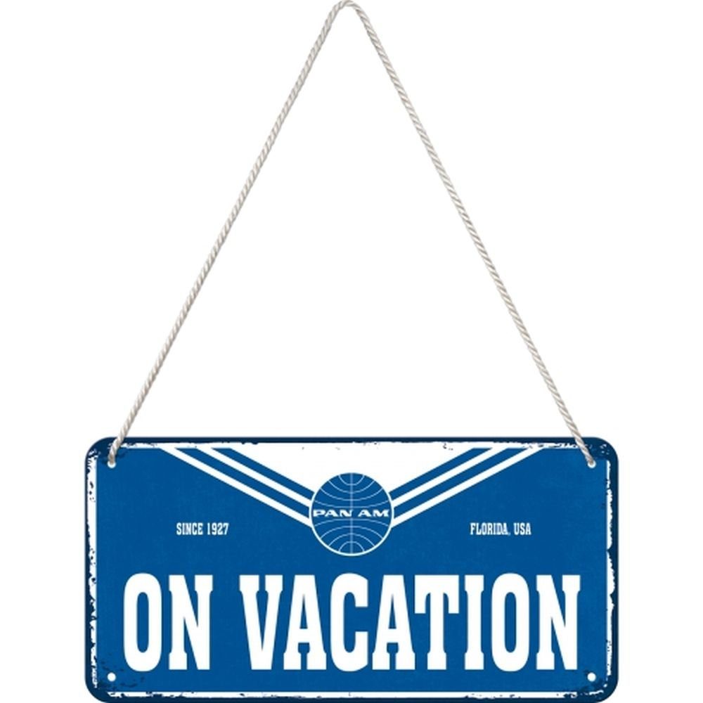 Metallschild Hängeschild - Pan Am - On Vacation