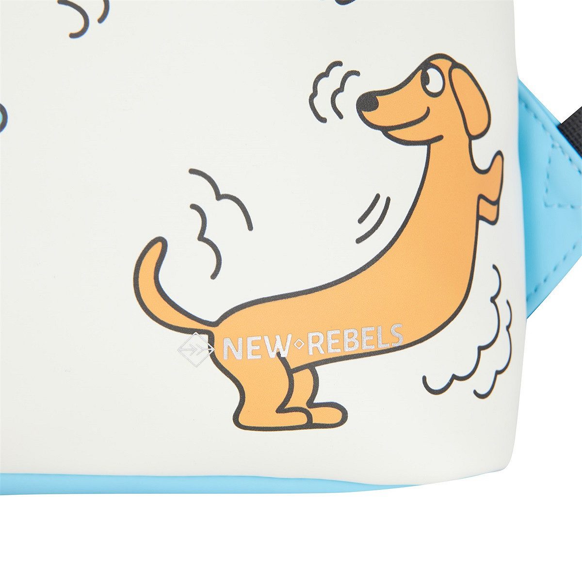 NEW REBELS Cityrucksack kleiner Roll Up RollTop Kurier Rucksack Mart Los Angeles, wasserabweisendes Planenmaterial, Hunde & Katzen