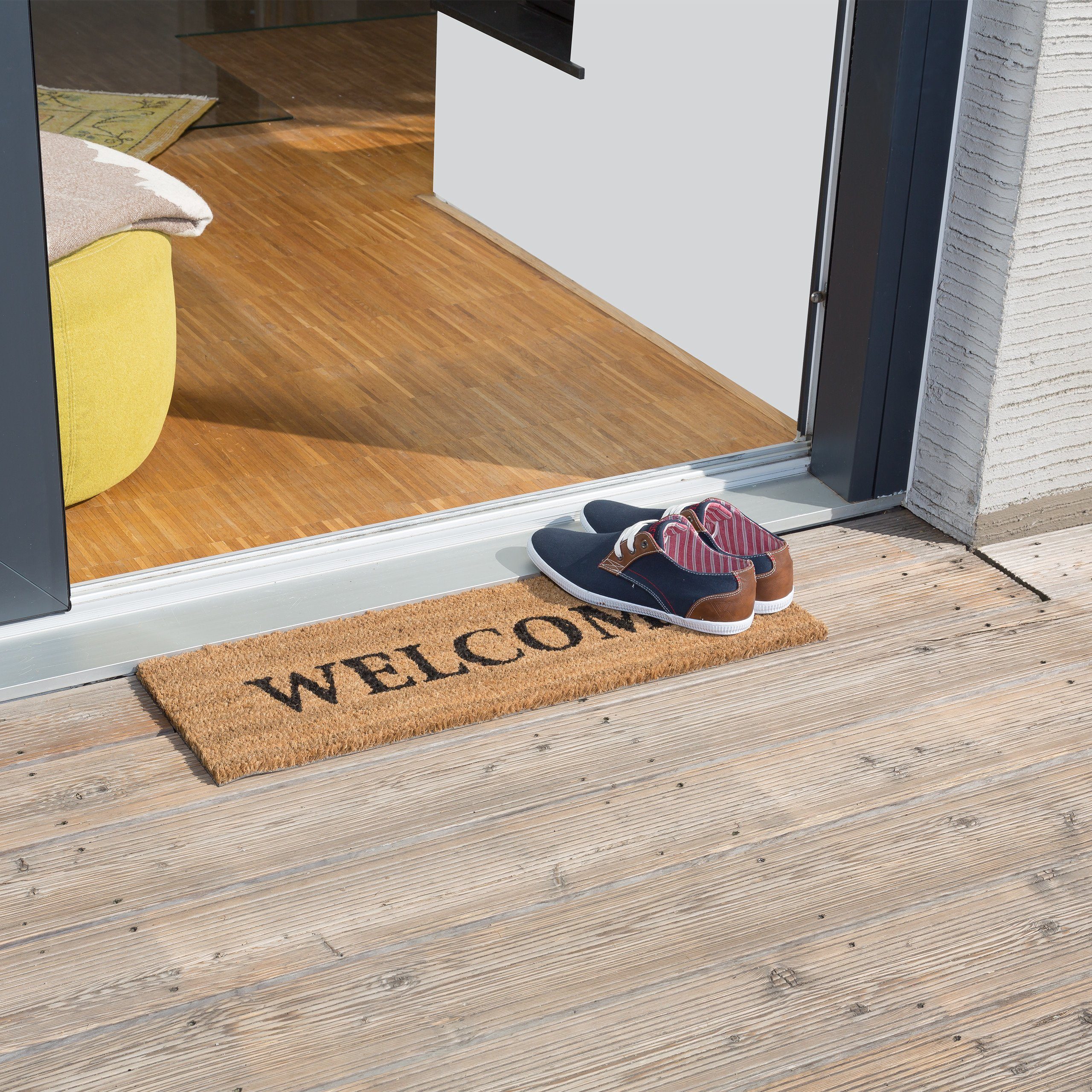relaxdays Fußmatte schmal WELCOME, Höhe: 15 günstig online kaufen