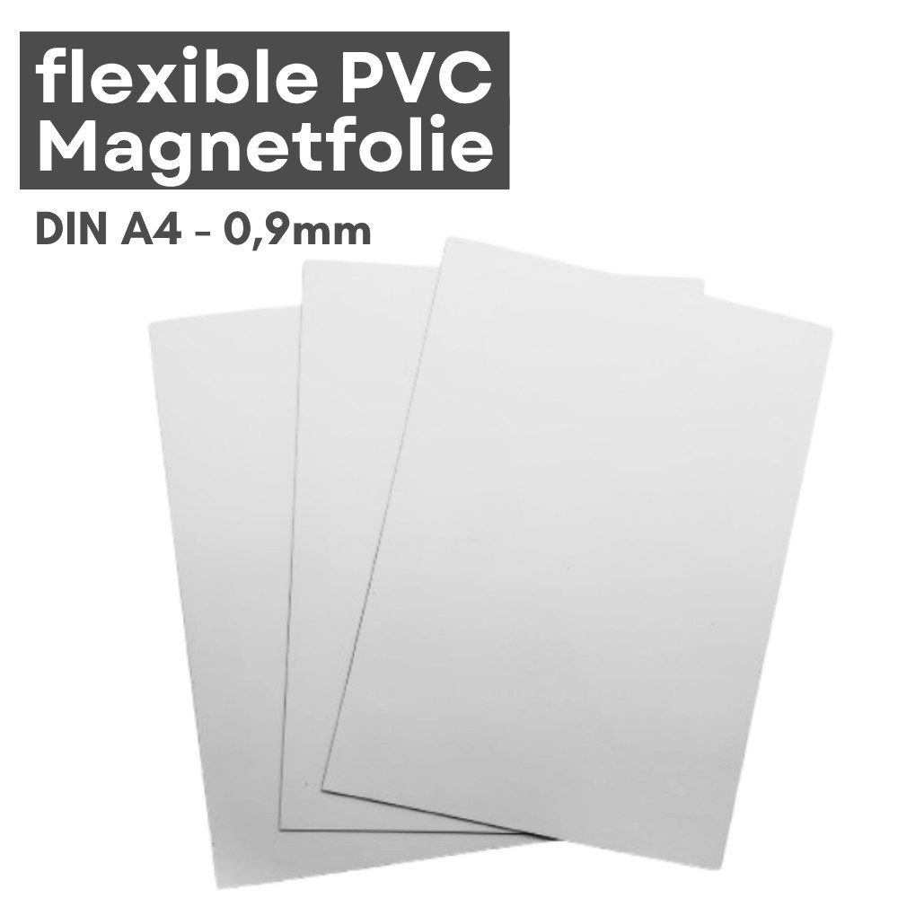 MaajeeKuto Magnet Magnetfolie DIN A4 beschreibbar Weiß 0,9 mm PVC Magnetplatte (1-St)