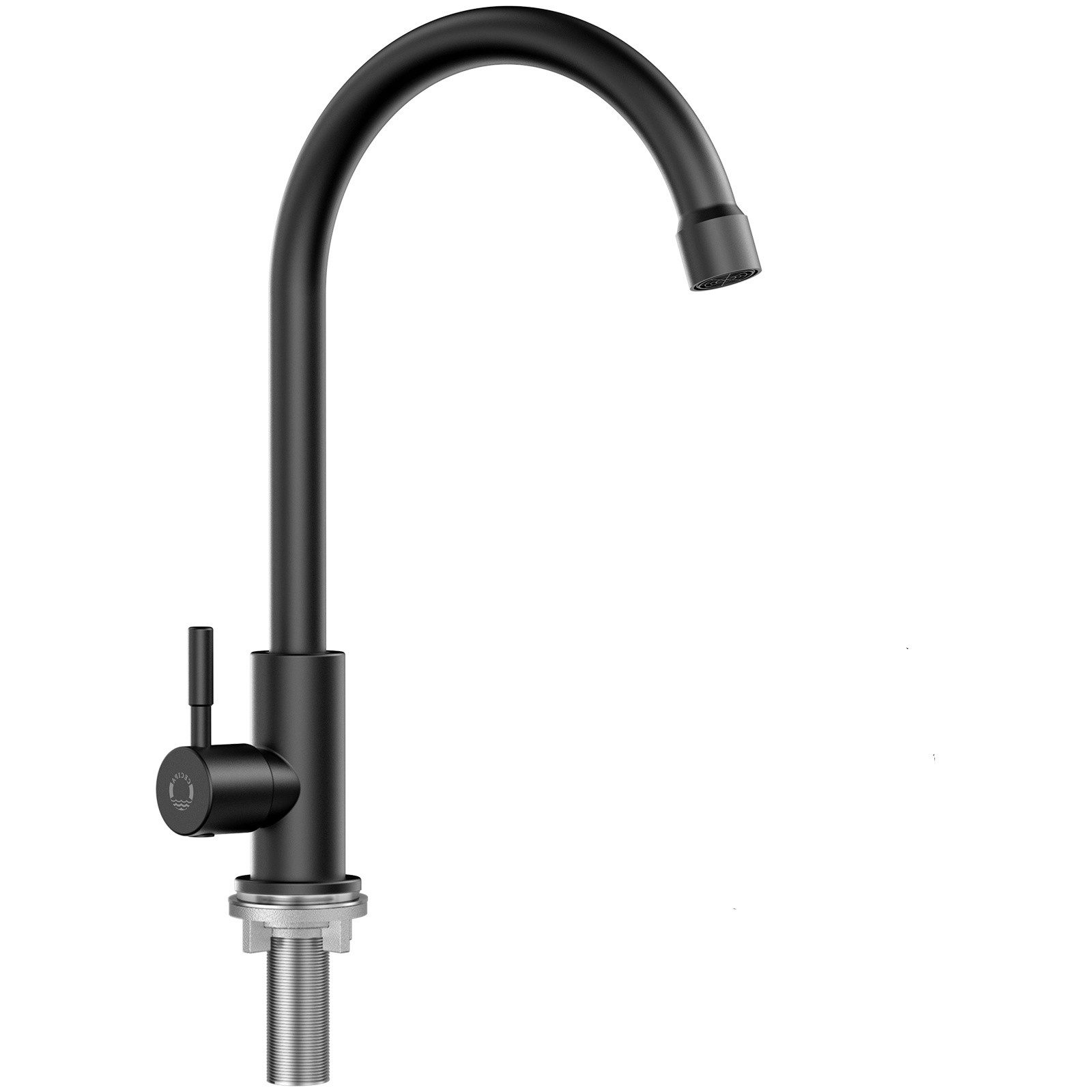 CECIPA MAX Küchenarmatur Kaltwasserhahn Küche, Wasserhahn Küche nur Kaltwasser (Wasserhahn aus Edelstahl, 1-St., Einhand-Waschtischarmatur) Ventilkern aus Keramik