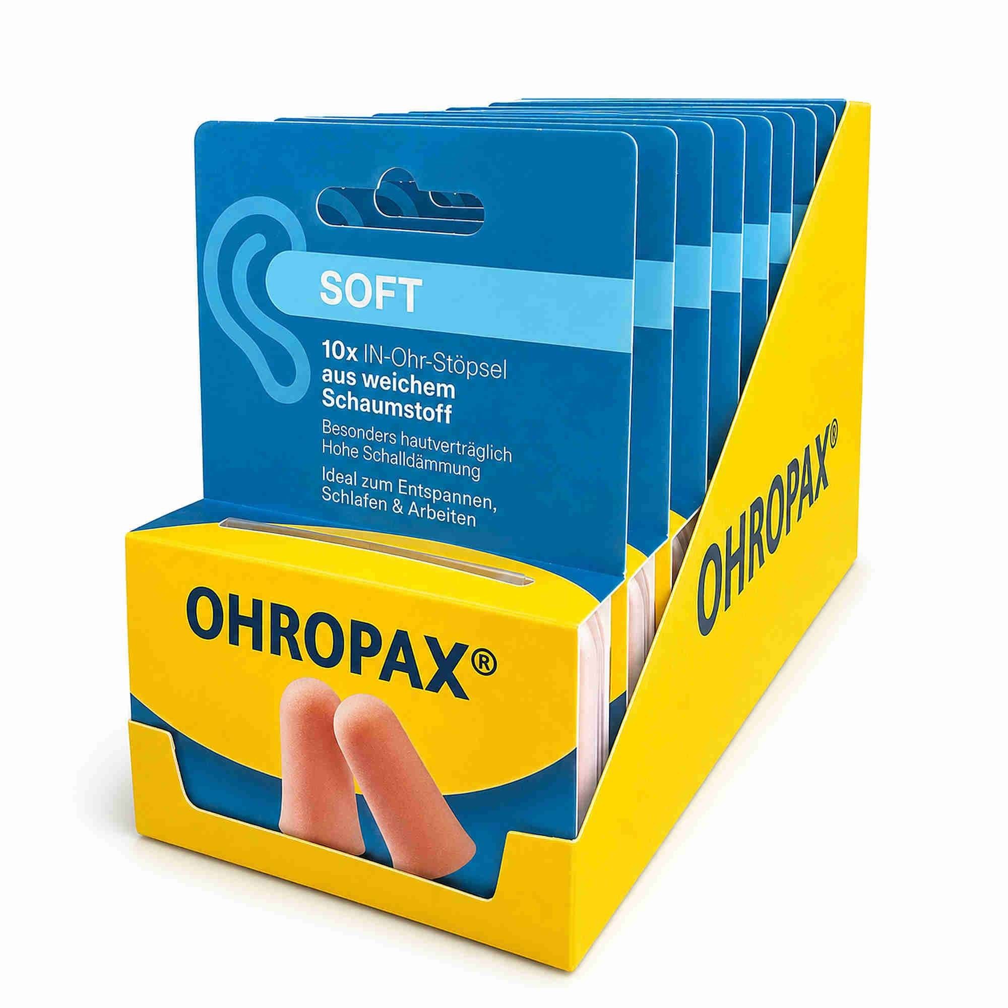 OHROPAX Schwimm-Ohrstöpsel OHROPAX soft Schaumstoff In-Ohr Stöpsel