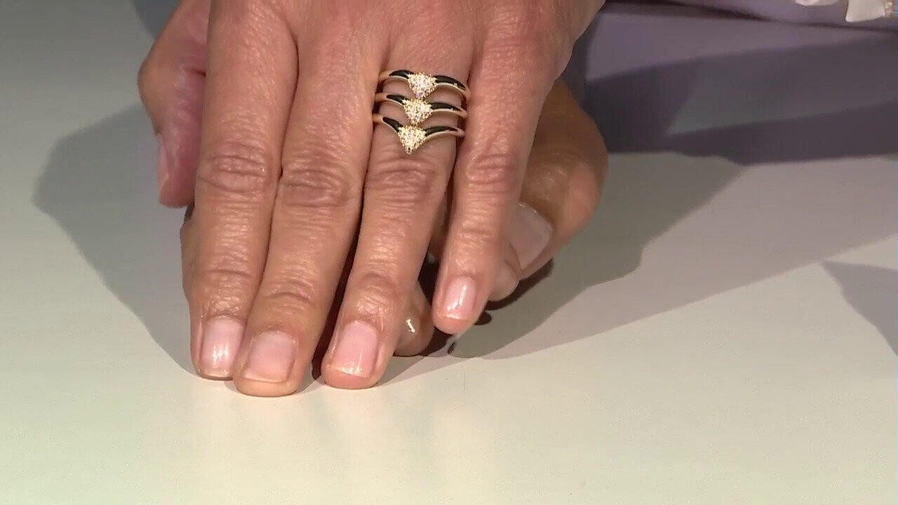 Cavill Silberring Eleganter Damenring 0,44 ct Zirkon, 925er Silber vergolde günstig online kaufen