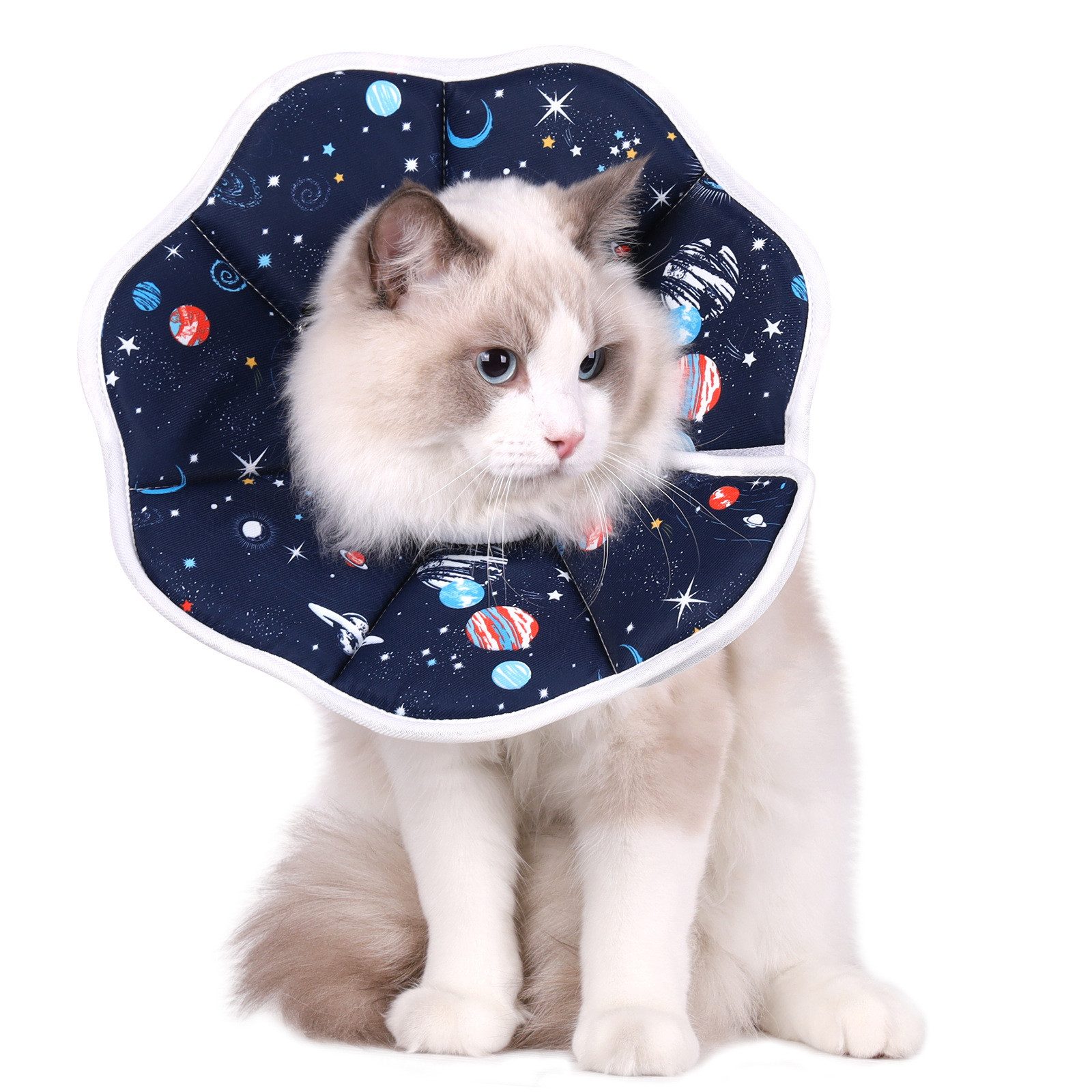 Schutzkragen Halskrause Katze, Einstellbarer Halskrause Katze Halsband
