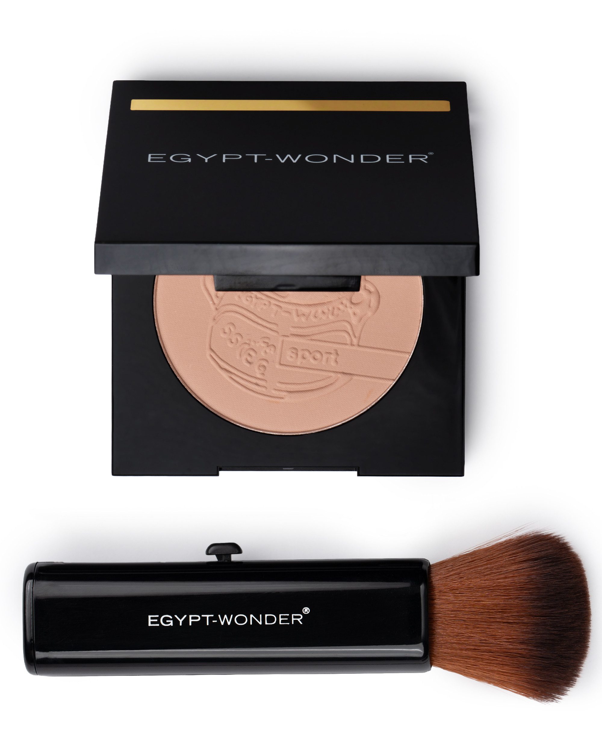 EGYPT-WONDER Make-up Compact Puder, Zartes Finish, ohne Duftstoffe, perfekter Teint