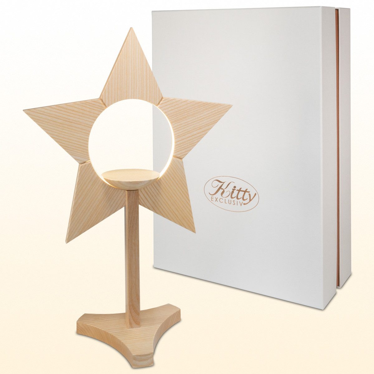 Kitty Exclusiv LED Schwibbogen Schwibbstern®, natur