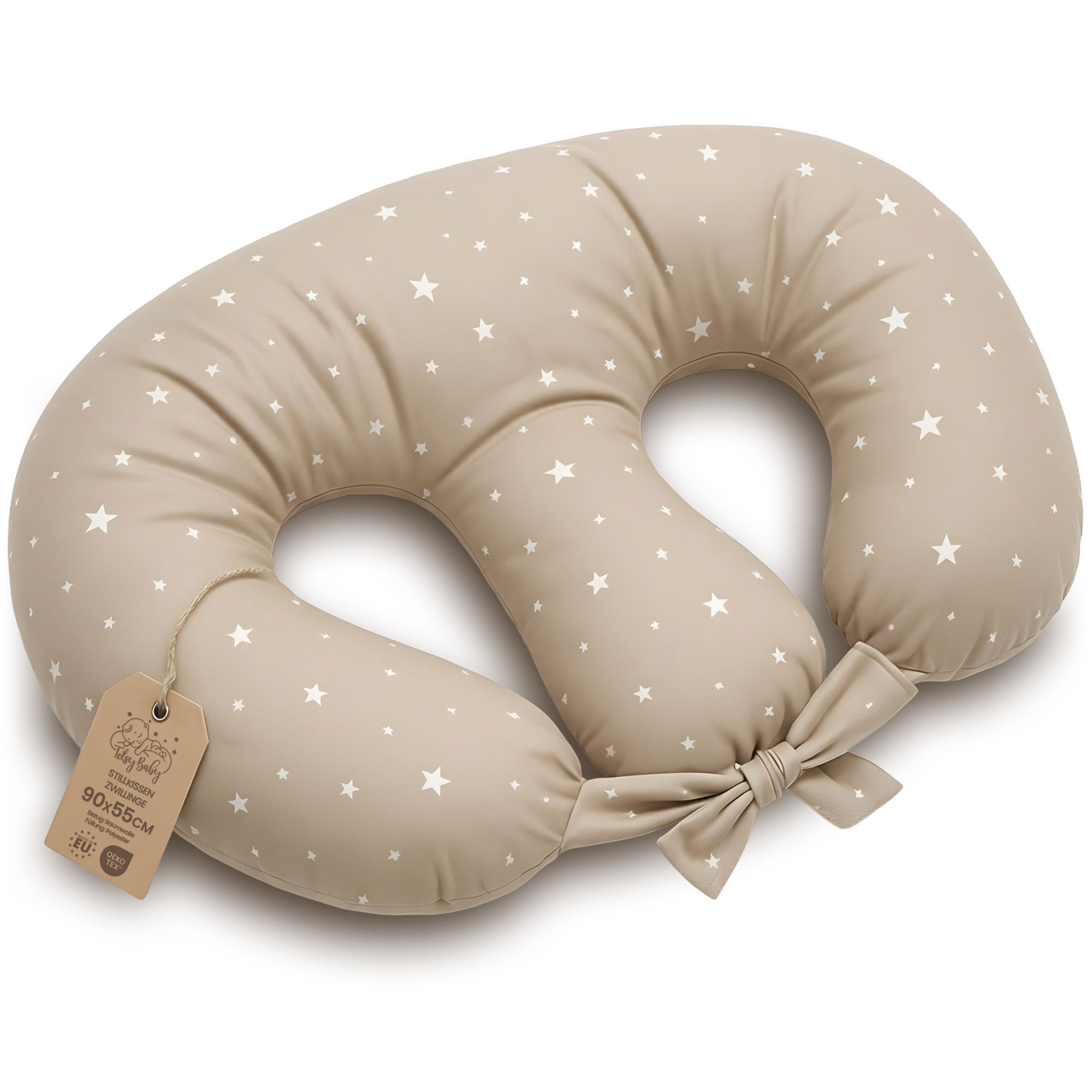 Totsy Baby Stillkissen Breastfeeding Pillow XXL for Twins - Twin Nursing Cushion