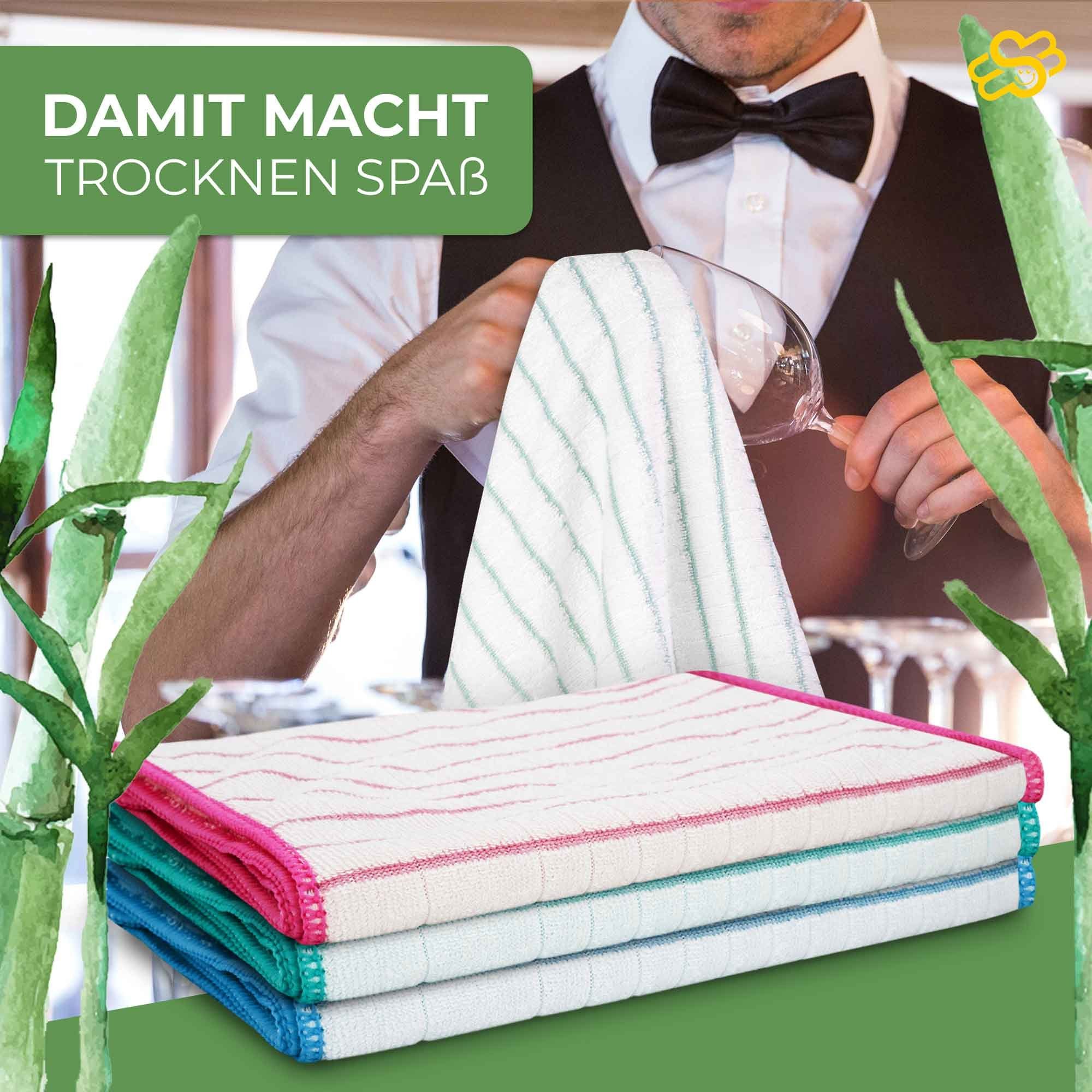 - Bambus 5-tlg., Tücher), kochfest Tücher -, Bambus 5x MUXEL Muxel (Spar-Set, Geschirrtücher 5 Geschirrtuch