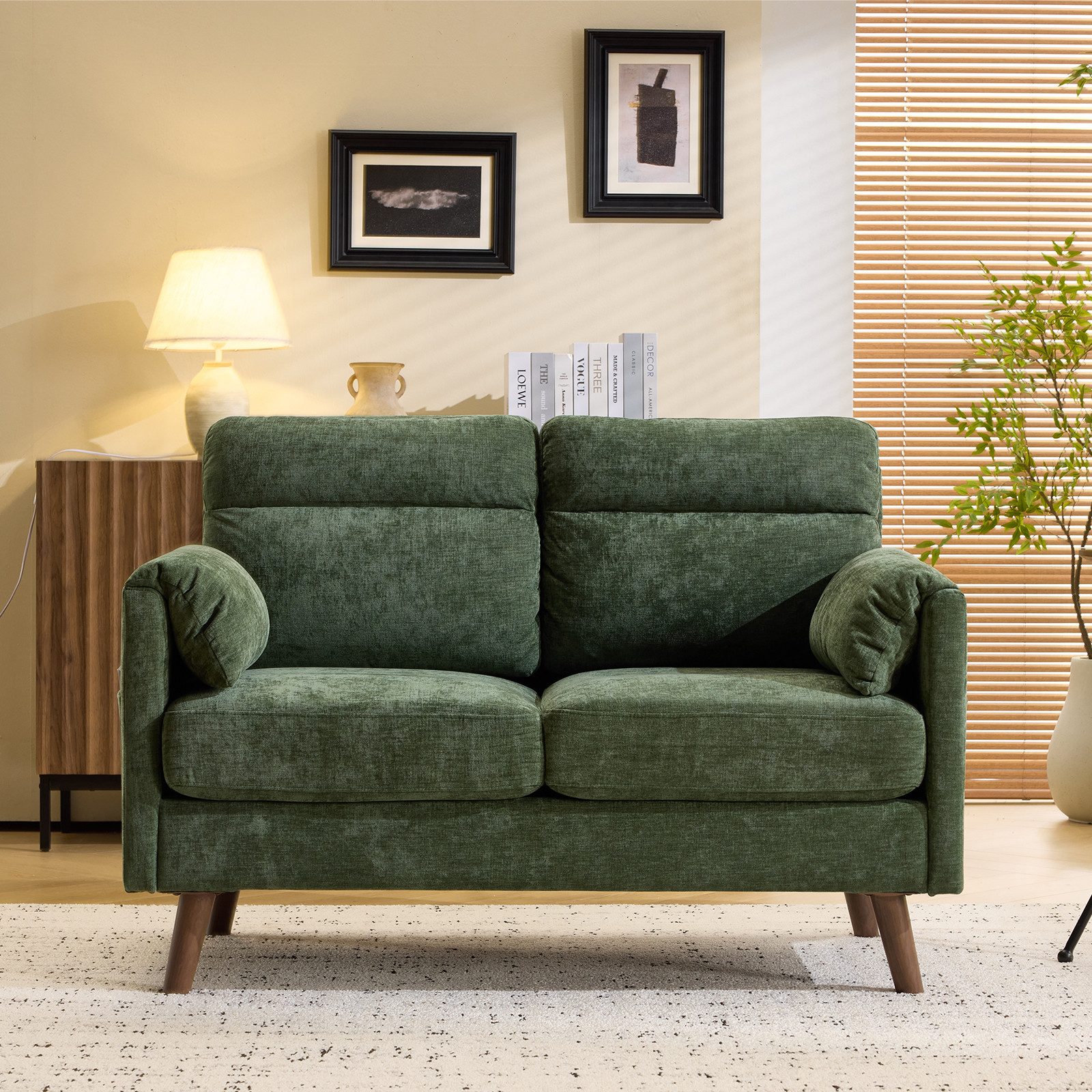 VINGLI 2-Sitzer Sofa klein, Kleine Stoffcouch günstig online kaufen