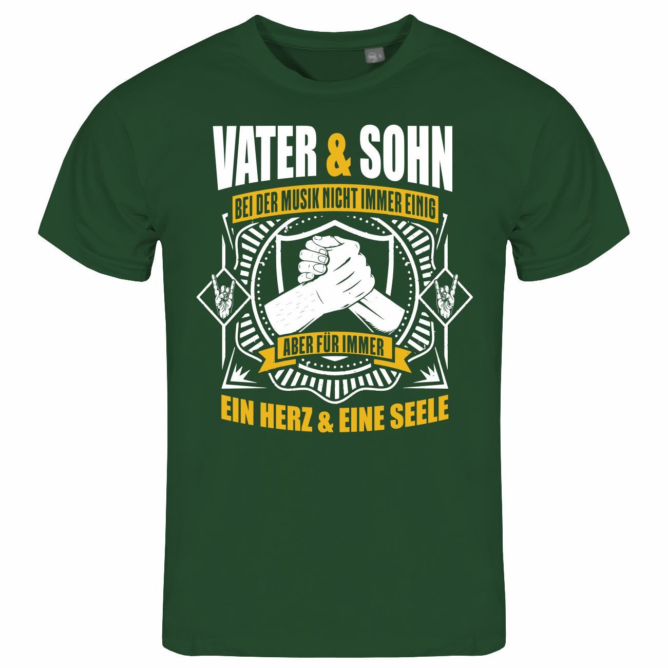 Print-Shirt Herren T-Shirt Vater und Sohn ein Herz und eine Seele