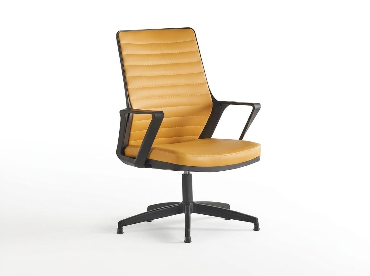 Xlmoebel Bürostuhl Stuhl orange Robust Metallgestell Modern Minimalistisch Konferenzstuhl