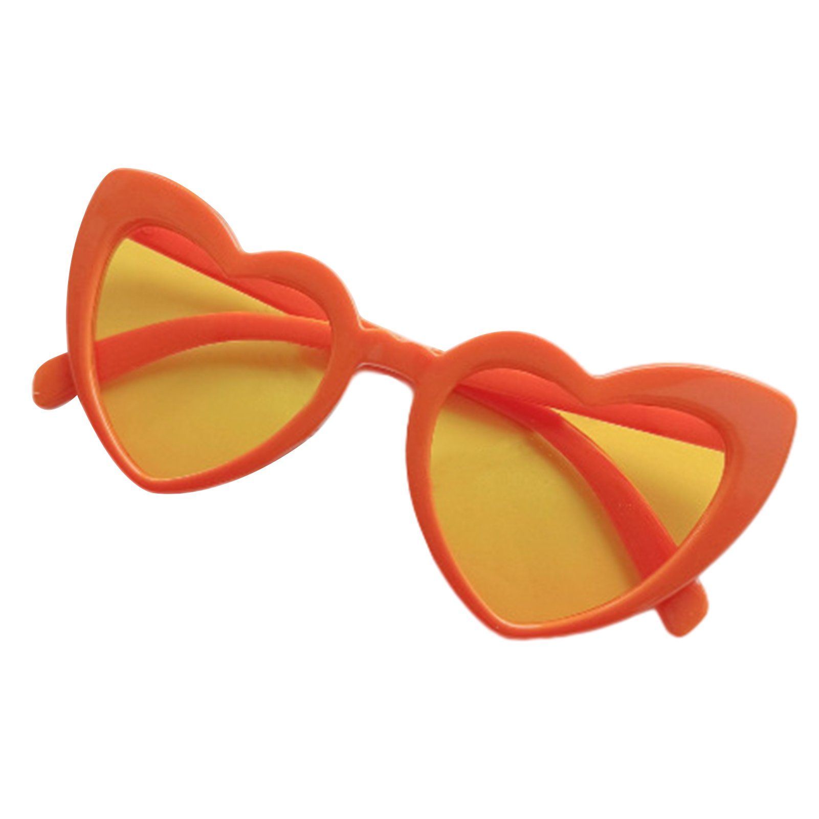 Blusmart Retrosonnenbrille In Herzform, Damen-Sonnenbrille Vintage-Stil, orange Blendfrei