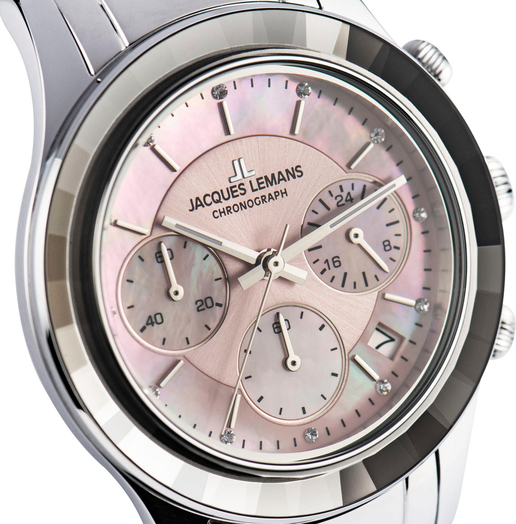 Jacques Lemans Chronograph Venice 1-2151L, Armbanduhr, Damenuhr, Edelstahla günstig online kaufen