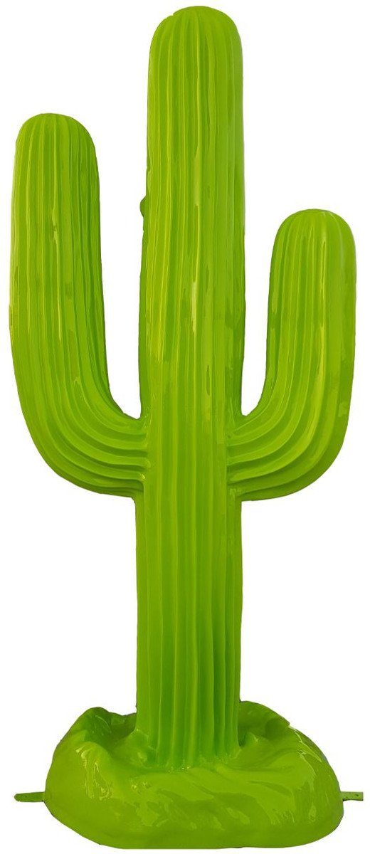 Casa Padrino Skulptur Designer Skulptur Kaktus Grün 84 x H. 185 cm - Wetterbeständige Gartendeko