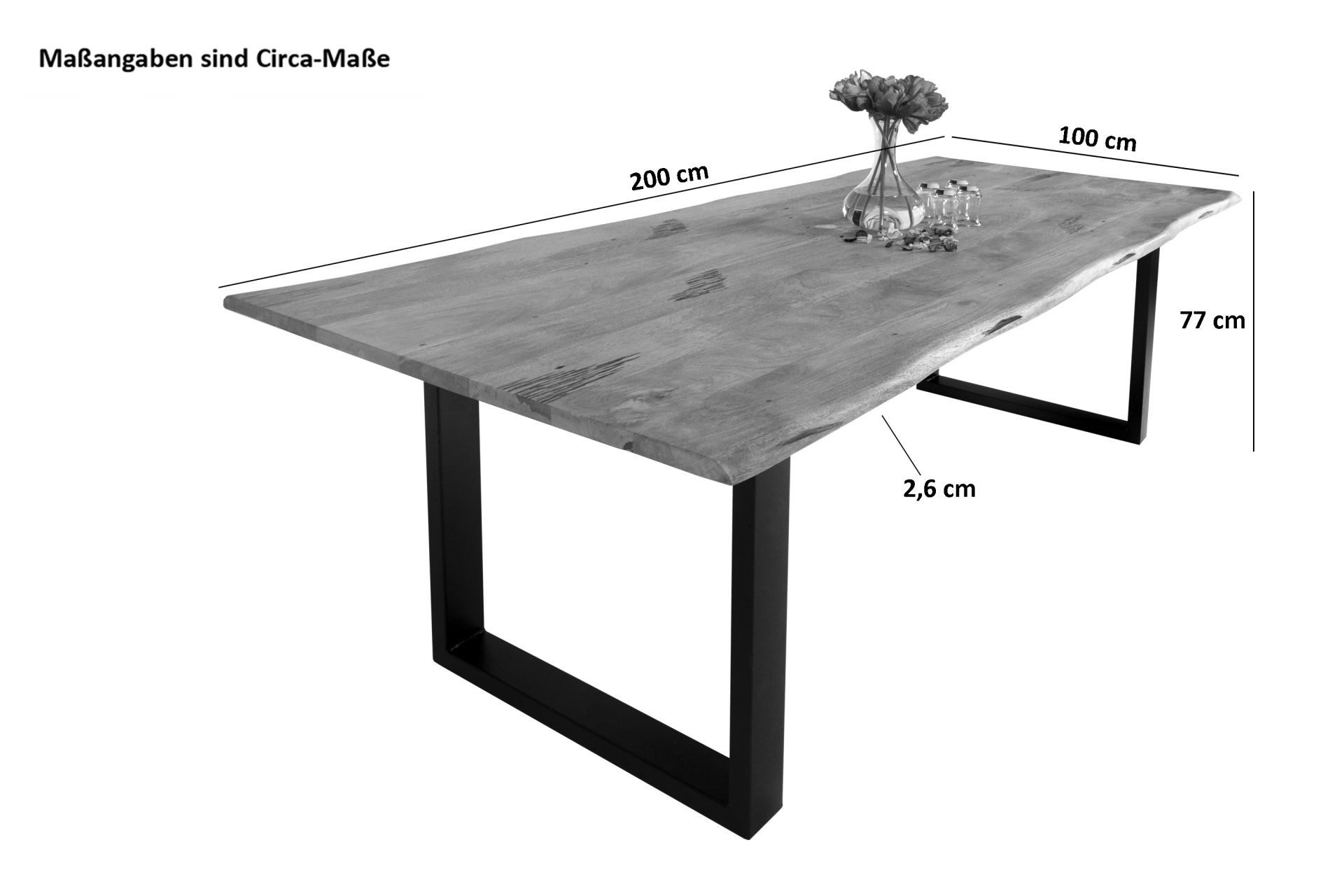 SAM® Baumkantentisch Panther, Mangoholz, Baumkante, verschiedene günstig online kaufen