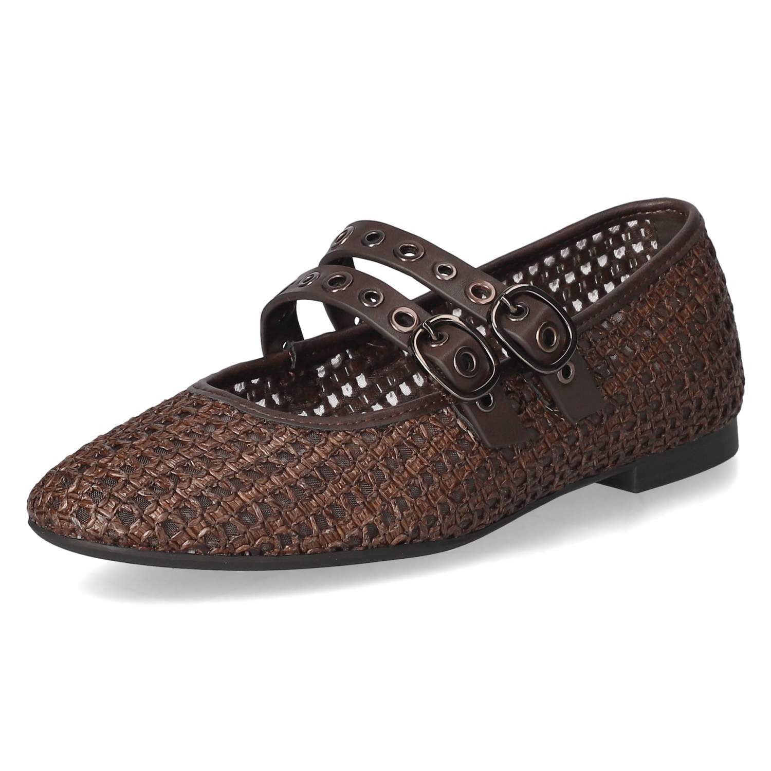 Tamaris Tamaris 1-22144-46-304 Damen Textil & Synthetik braun Ballerina günstig online kaufen