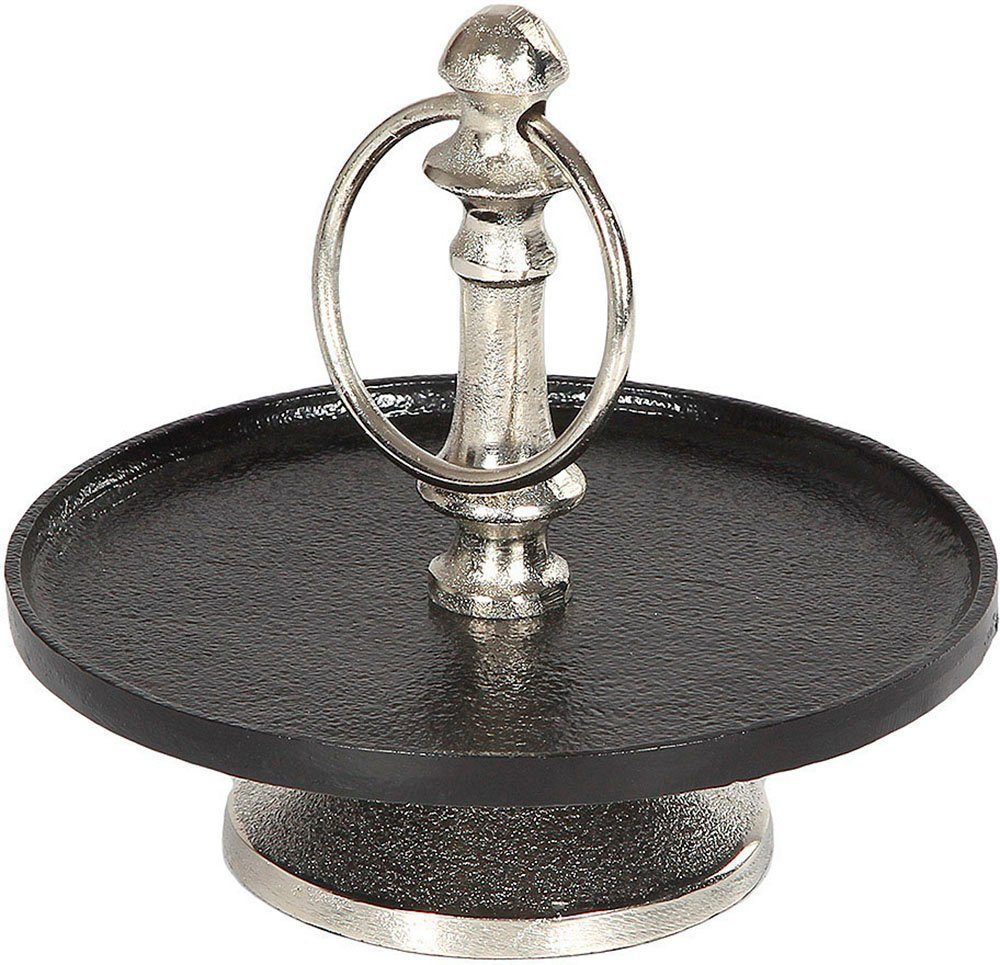 Ambiente Haus Etagere Etagere 1 Stufe Silber und Schwarz, Aluminium, (1-tlg)