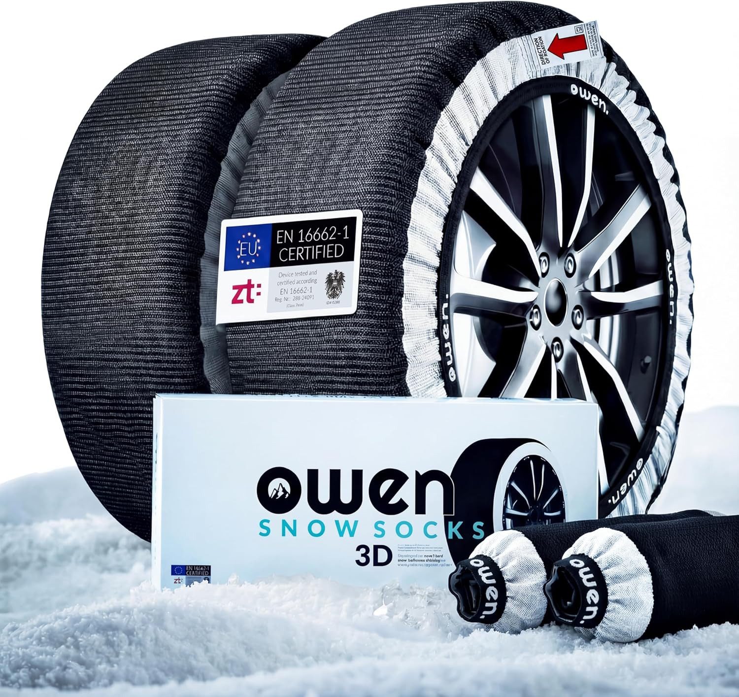 OWEN Schneeketten Textil -Schneesocken, 3D-Gewebe