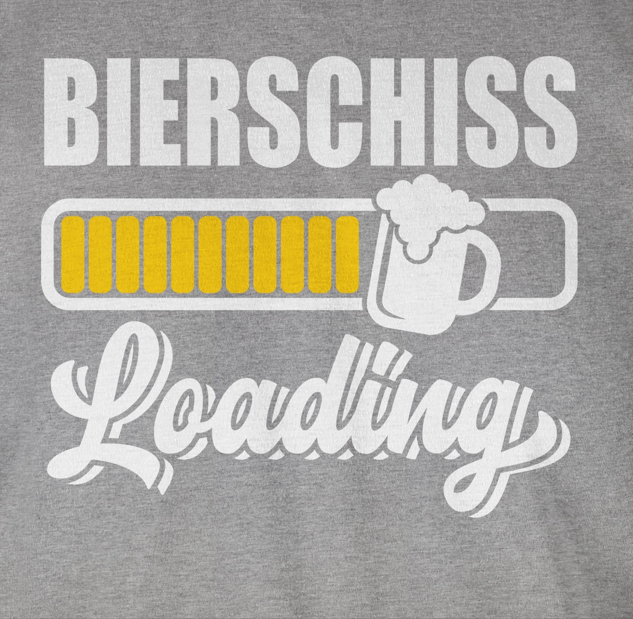 Bierschiss 2 loading Shirtracer meliert T-Shirt Outfit Karneval Grau