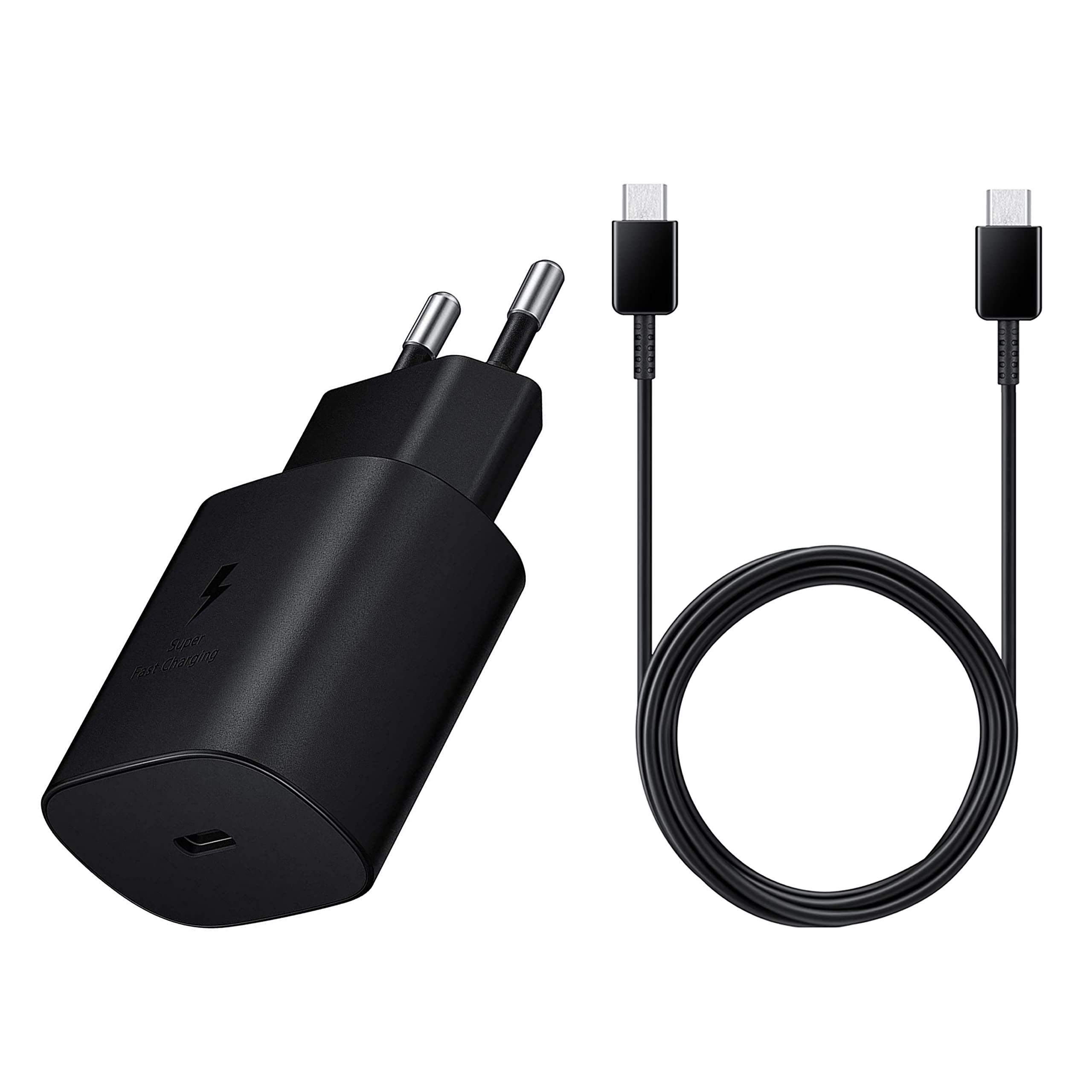 Futurea 25W Ladeset Schnellladegerät USB C für Samsung mit Ladekabel 1m USB-Ladegerät (1,50 mA, 100cm USB-C Kabel Samsung Ladekabel, 1-tlg., Kompatibilität, kompatibel mit allen Samsung-Geräten, für Samsung Galaxy S24 S23 S22 S21 S20 A54 A34 A23 A15)