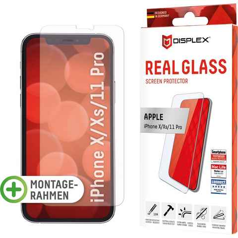 Displex DISPLEX Real Glass Panzerglas für Apple iPhone X/XS/11 Pro (5,8) für Apple iPhone 11 Pro, XS, Displayschutzglas