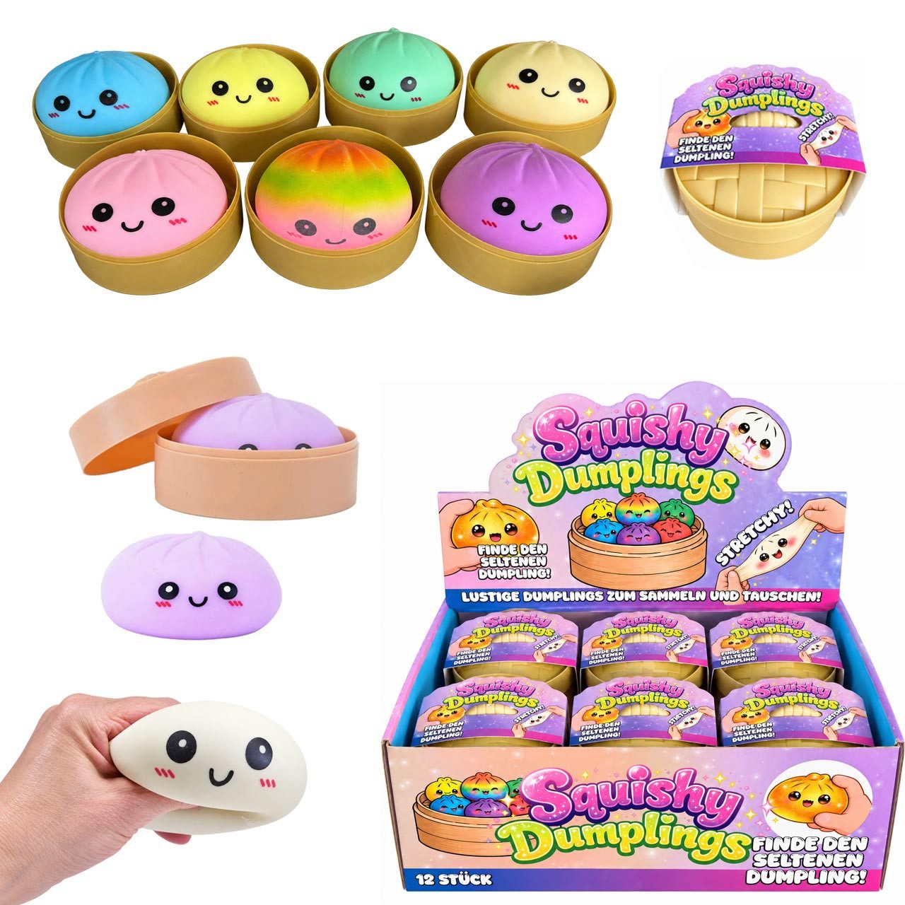 Triton-X Spiel TRITON-X Squishy Dumpling, 1 von 7 Designs zufällig