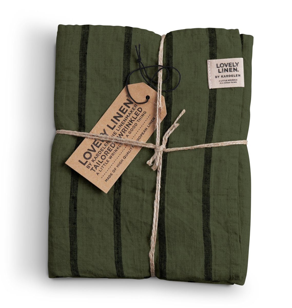 Lovely Linen Tischläufer Linen Lovely Tischläufer Leinen stripe forest 47 x 150cm, MISTY 47X150 STRIPE FOREST L26XB21xH3CM
