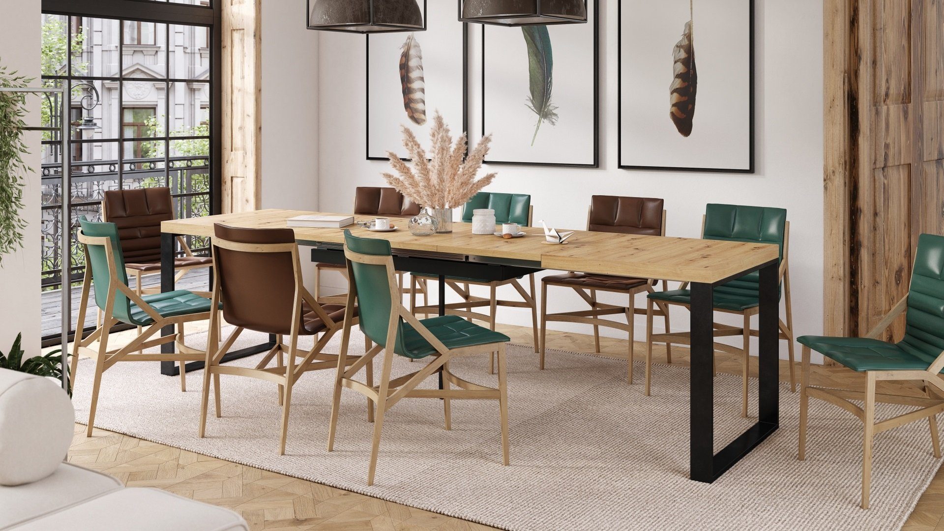 Mazzoni Esstisch Design Esstisch Avari Tisch ausziehbar 140 bis 290 cm