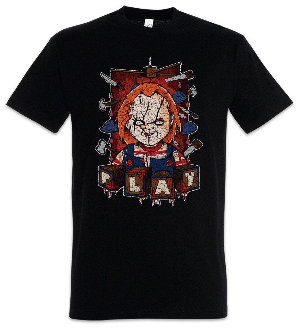 Urban Backwoods Print-Shirt Play Doll Herren T-Shirt Halloween Blood Bloody Chucky Child's Blut (1-tlg) Horror Mörderpuppe Splatter Gore