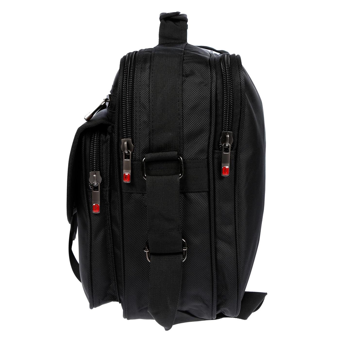 Christian Wippermann Umhängetasche Umhängetasche Laptoptasche 17 Zoll Herren Tasche, Messenger Bag Damen Schwarz – Bild 3 von 5