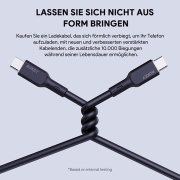 AUKEY CB-SCC101 USB-Kabel, USB-C 2.0, Handy Ladekabel, für iPhone, Android Handy, McBook, Windows Laptop
