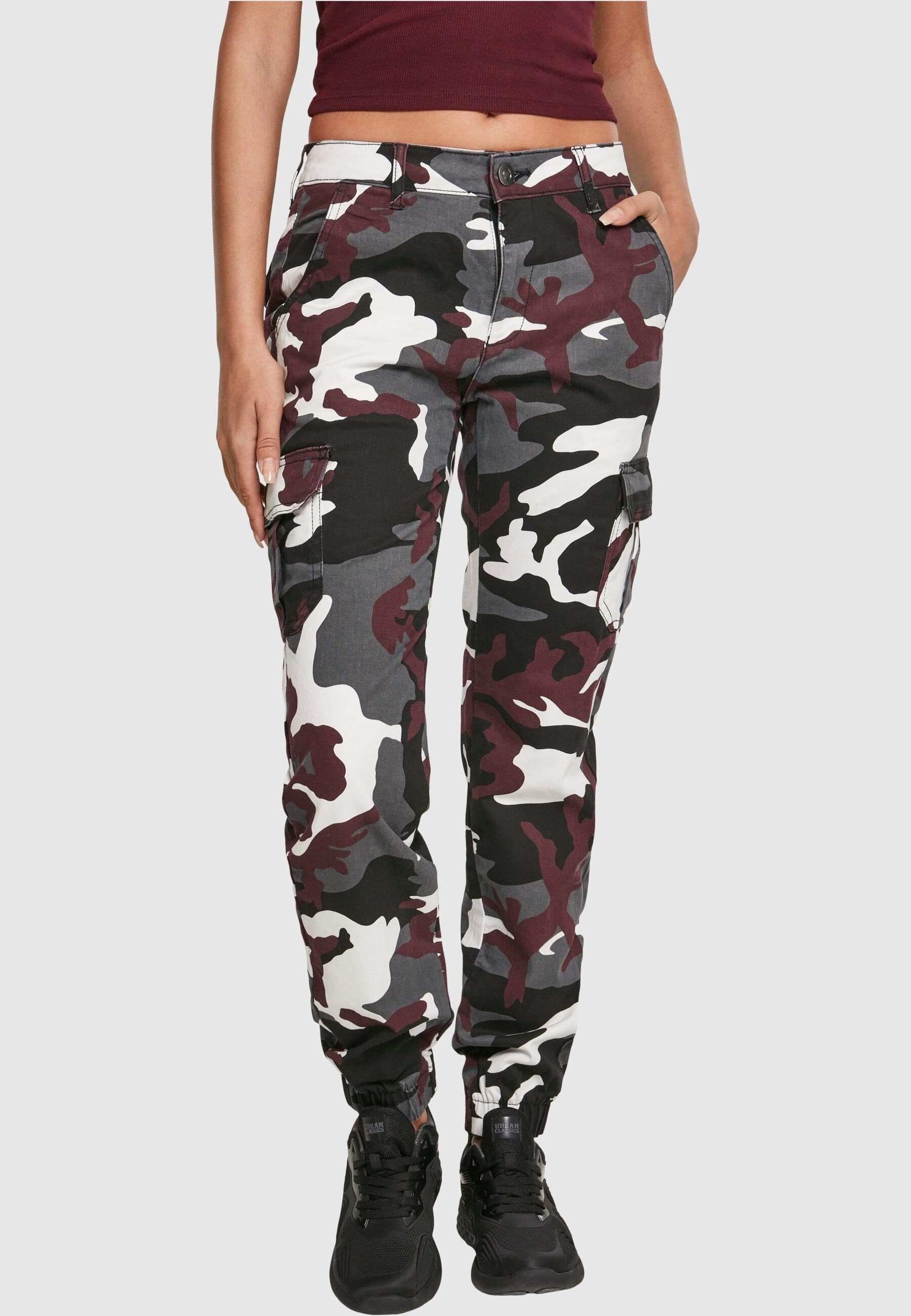 wine Waist Damen camo Cargo Cargohose Ladies (1-tlg) URBAN CLASSICS High Camo Pants