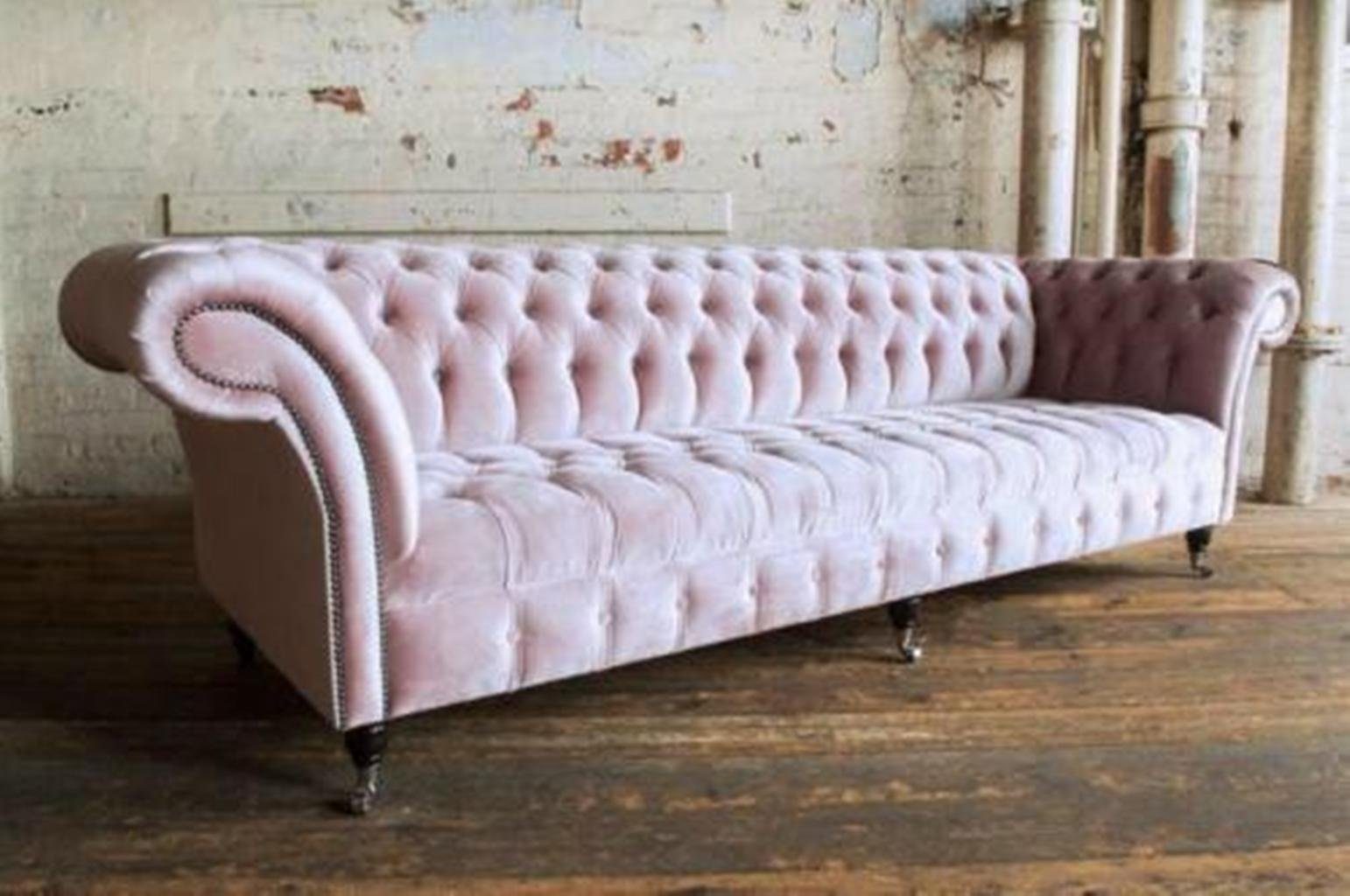 Luxus Design Polster JVmoebel Klassische 4 Sitzer Couch Sofa Chesterfield-Sofa,