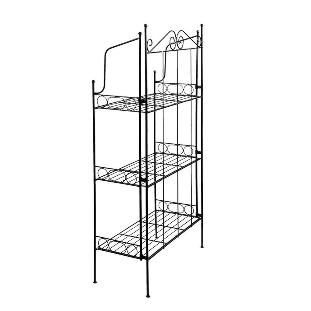 St), Blumentöpfe für schwarz, Faltbare Rivanto Blumentopf Regal (Set, Eisen-Etagere 56,5x26xH110cm 2