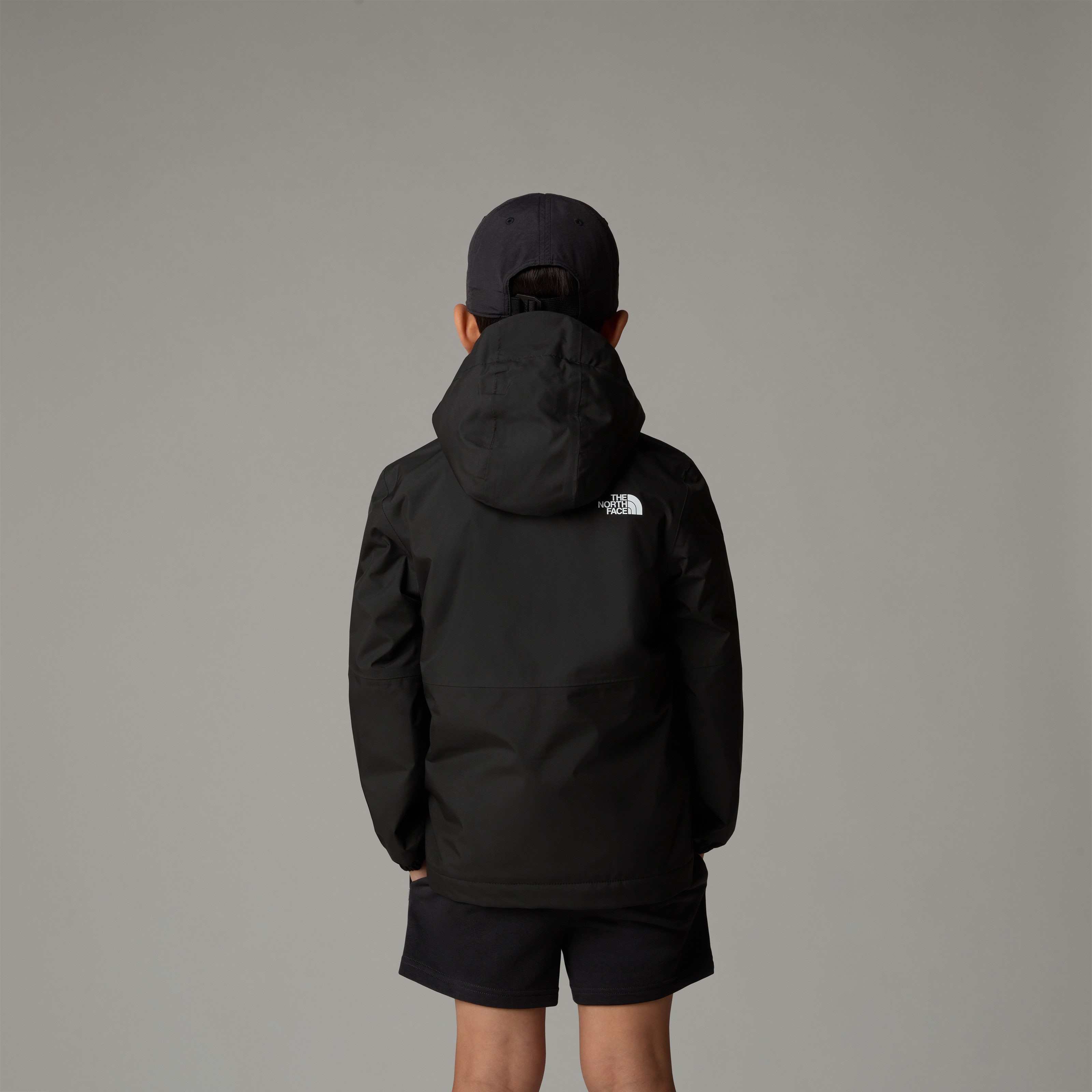 The North Face Regenjacke KID WARM ANTORA RAIN JACKET mit Kapuze, wasserdicht, winddicht, atmungsaktiv, hüftbedeckend