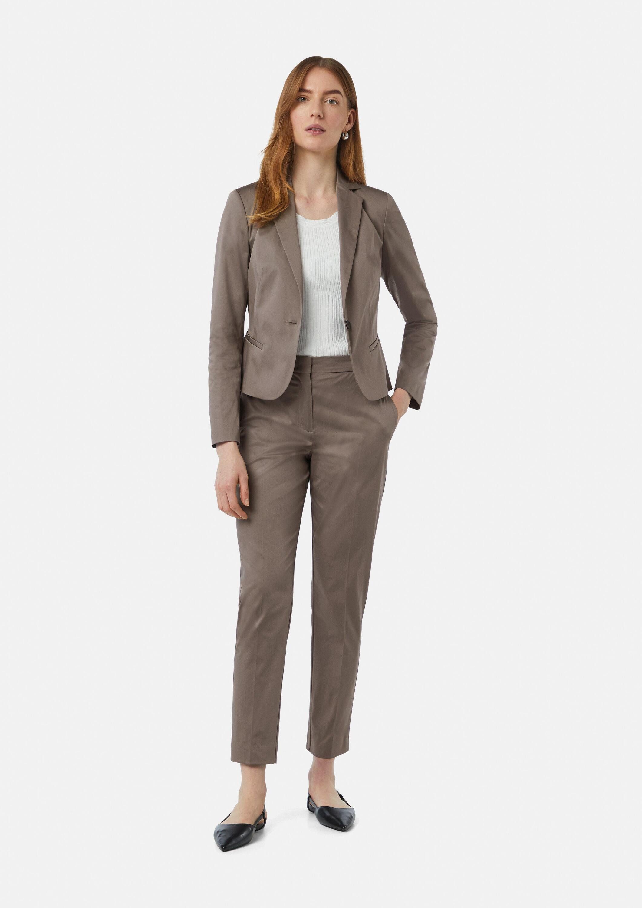comma 7/8-Hose Hose Business-Hose im Slim Fit aus Baumwollstretch