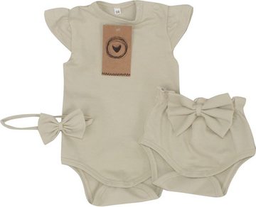 Divita-Mode Shirtbody Baby Mädchen Body kurze Hose Shorts Stirnband 3 (3-tlg)