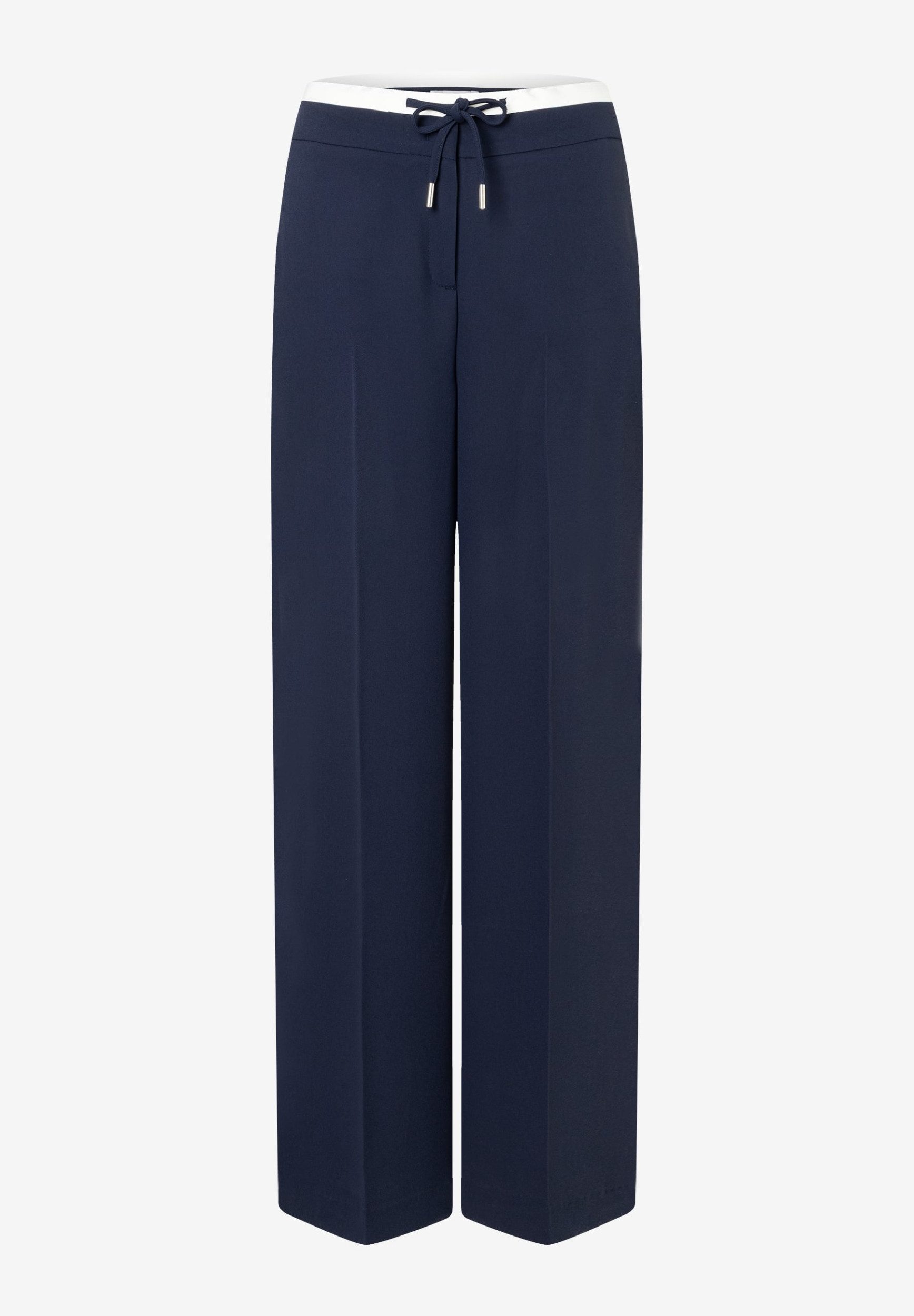 MORE&MORE Hemdbluse Fluent Twill Wide Leg Pants classic blue