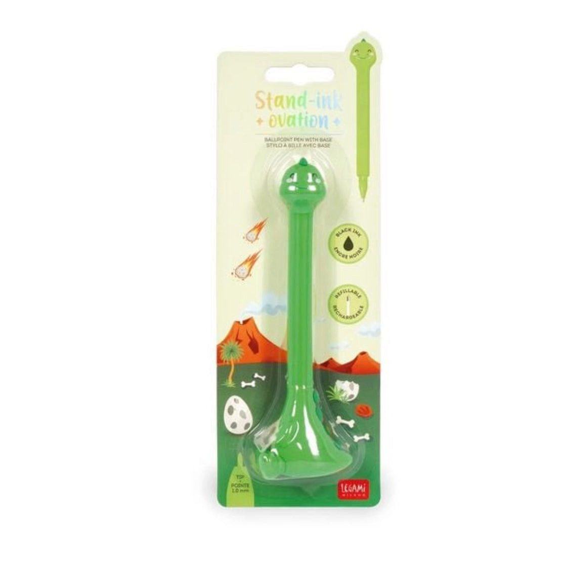 Legami Federmäppchen LEGAMI Stand-Ink Ovation Kugelschreiber Dino mit Standfuss