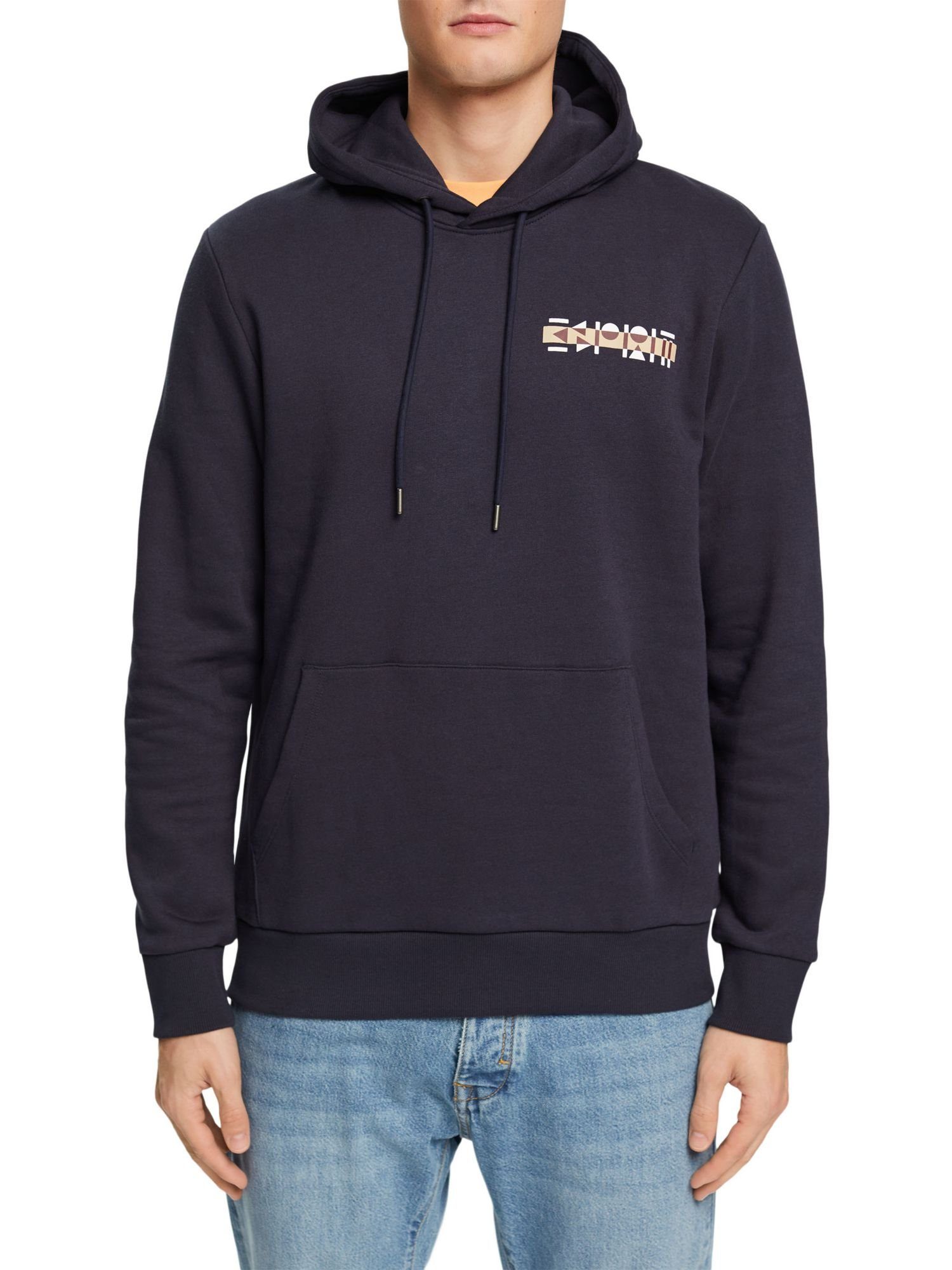 Esprit Sweatshirt Hoodie mit Logo-Print NAVY (1-tlg)