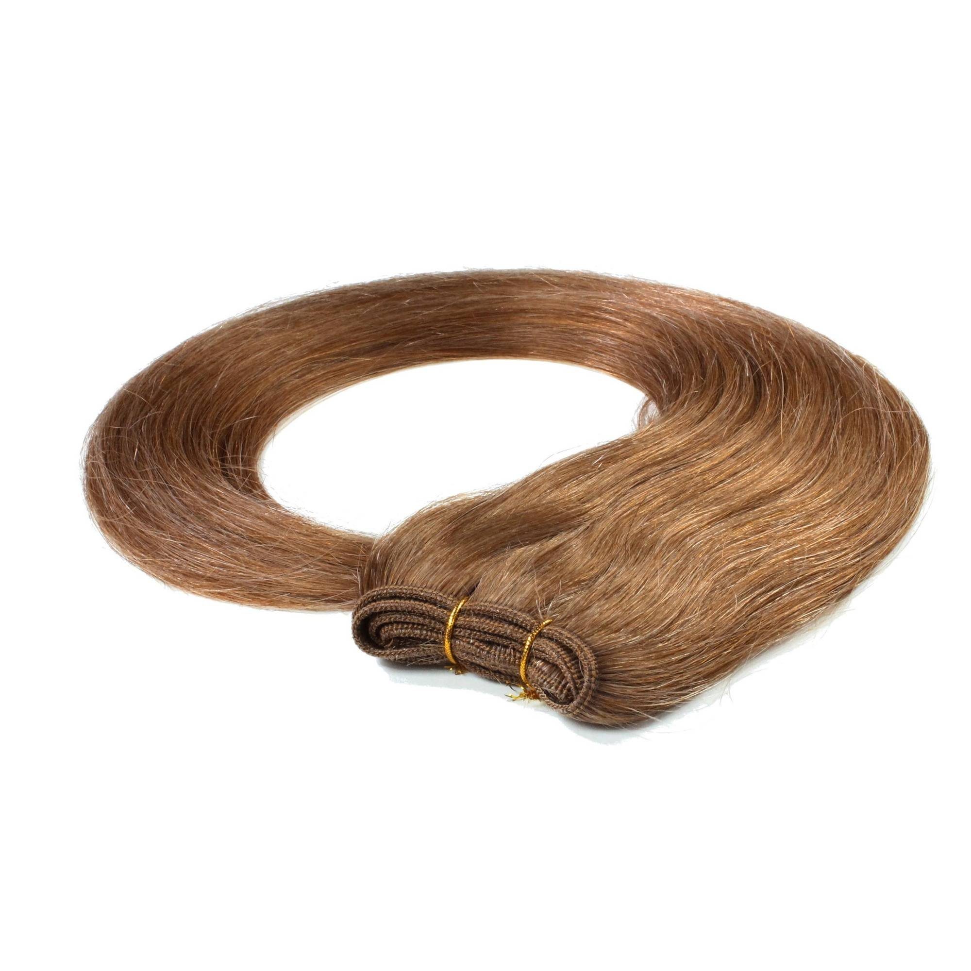 hair2heart Echthaar-Extension Glatte Echthaartresse #8/1 Hellblond Asch 40cm