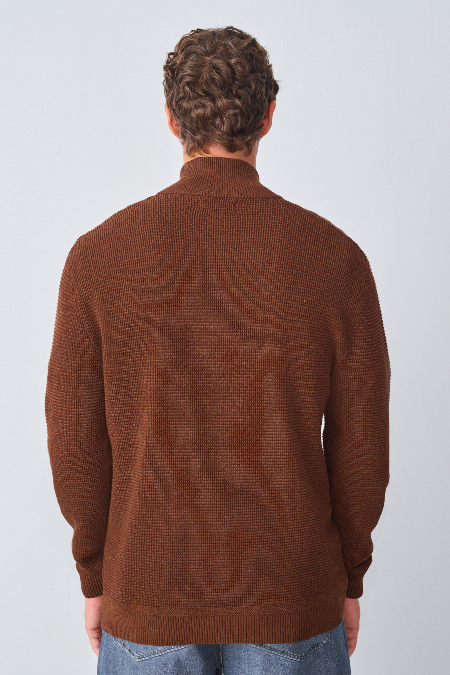 Next Strickpullover Regular Fit Premium Troyer günstig online kaufen