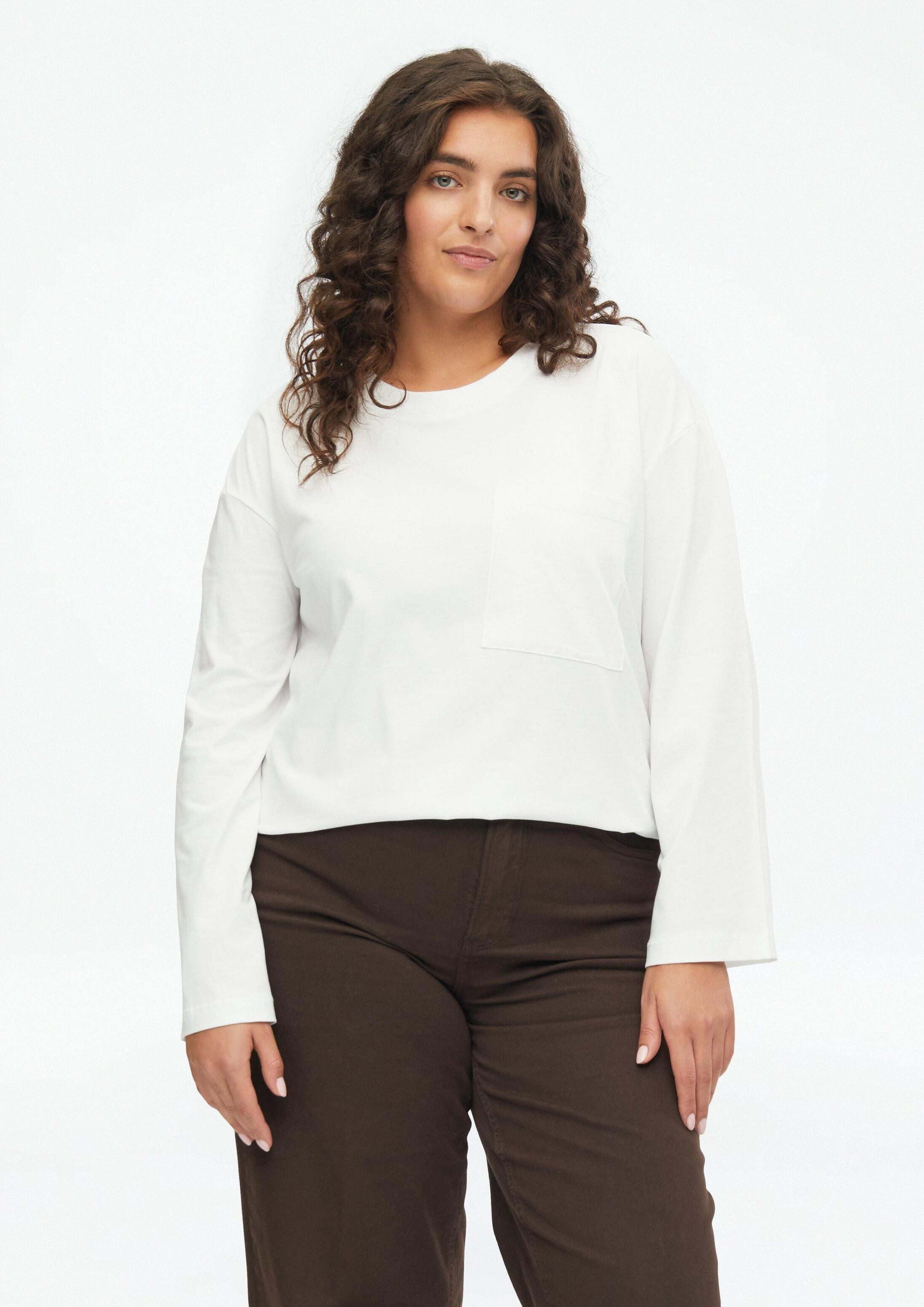 s.Oliver Langarmshirt T-Shirt T-Shirt mit weitem Arm
