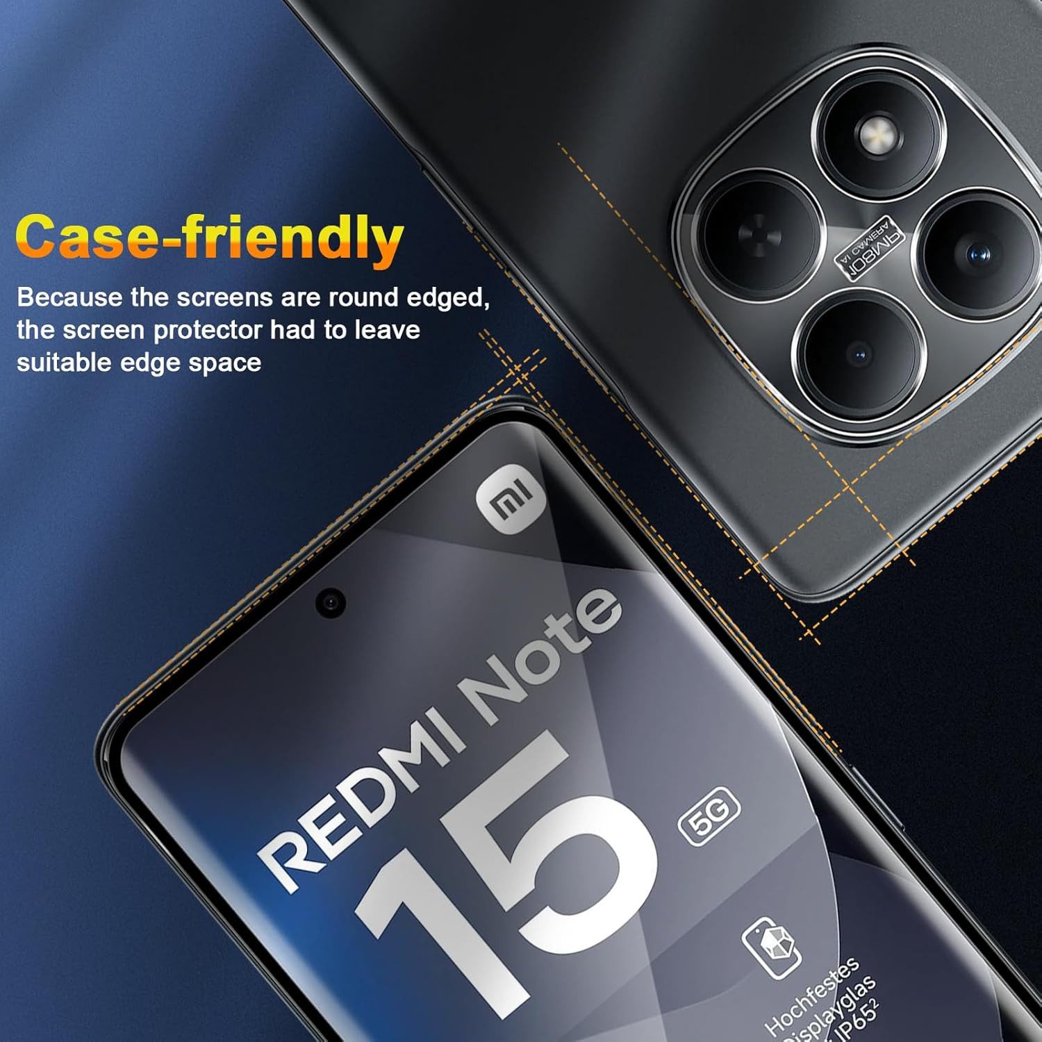 MSM Displayschutzglas 2X 3D Schutzglas (Display + Kamera) für Xiaomi Redmi Note 15 5G 9H – Bild 3 von 5