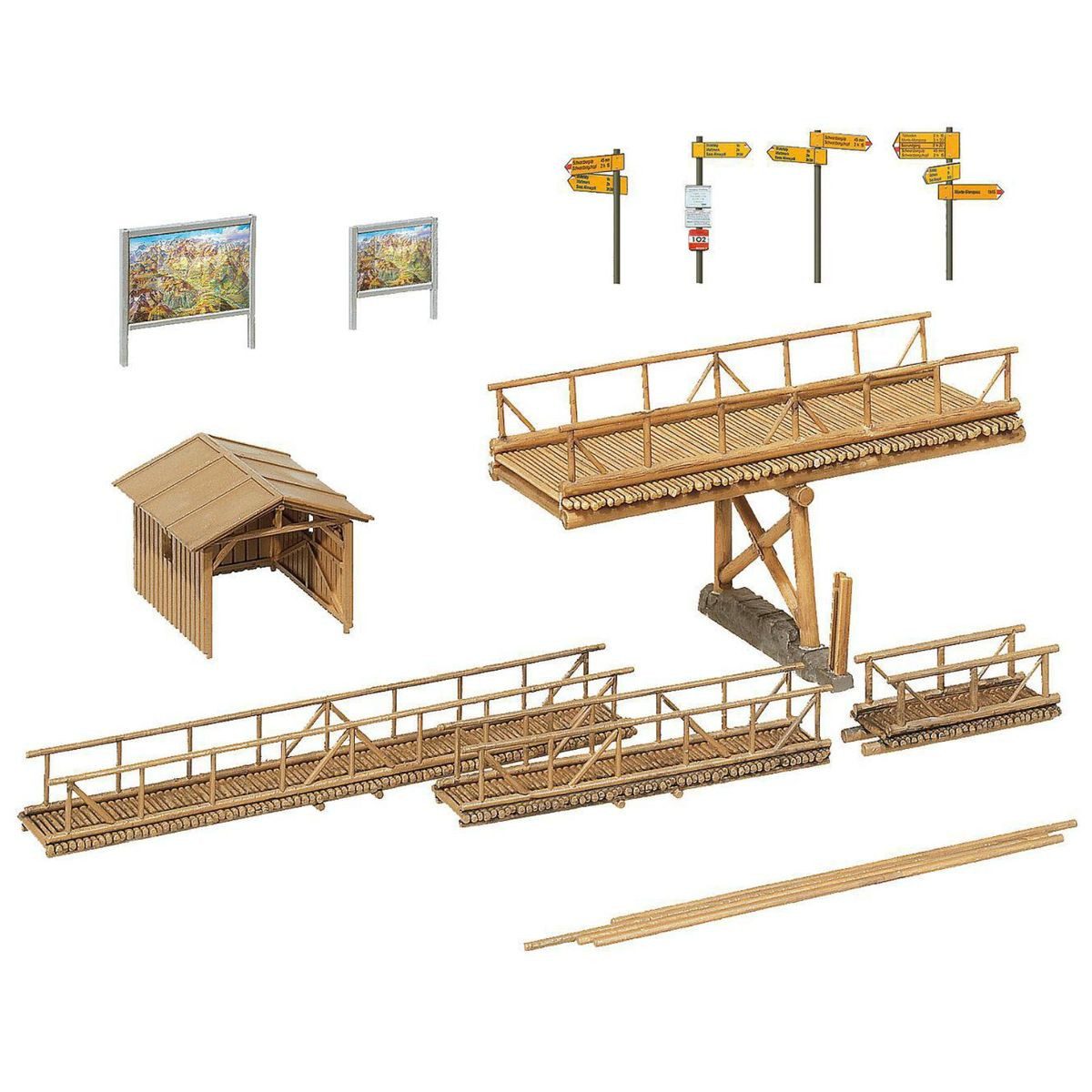 Faller Modellbausatz Faller 180548 Wanderrouten Zubehör H0