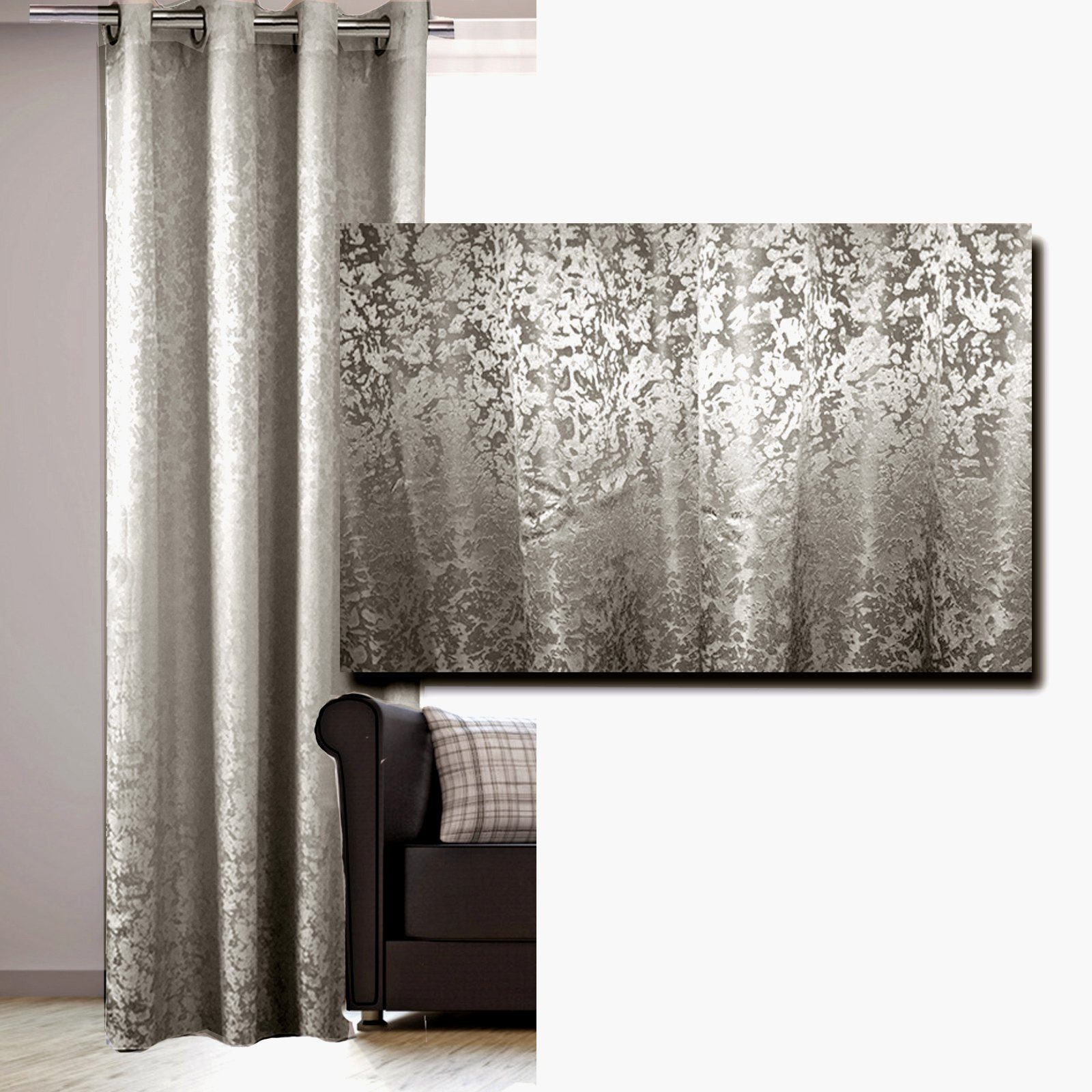 JEMIDI Scheibengardine Vorhang blickdicht, 140x245 cm, günstig online kaufen
